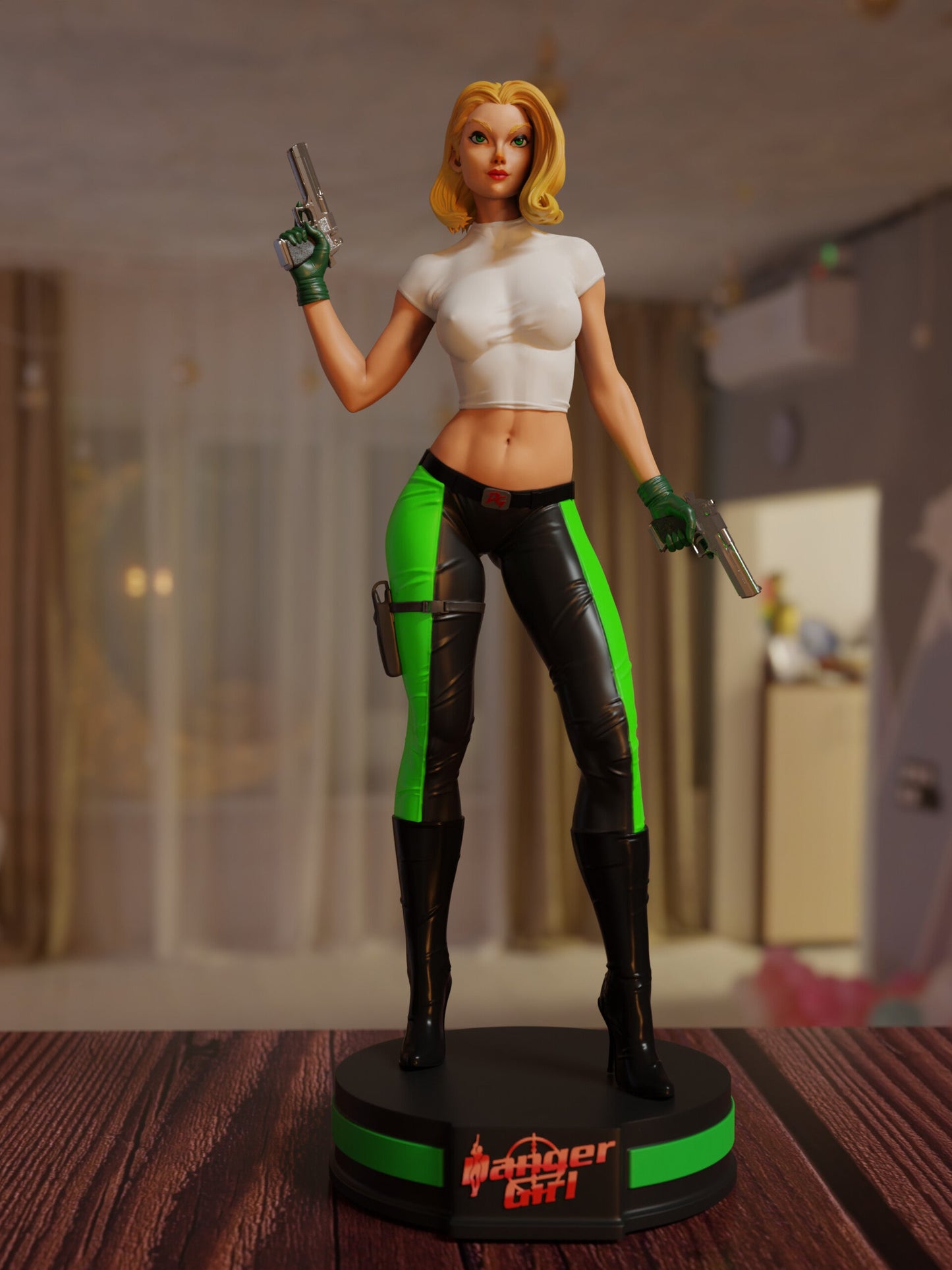 Abbey Chase Special Edition - Danger Girl - STL 3D Print Files - 3D Printed Garage Kit ガレージキット Resin Model Scale Figure フィギュア