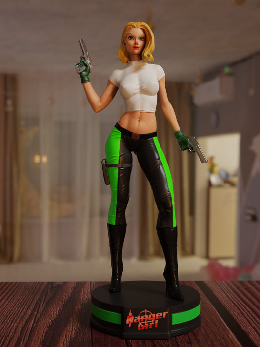 Abbey Chase Special Edition - Danger Girl - STL 3D Print Files - 3D Printed Garage Kit ガレージキット Resin Model Scale Figure フィギュア