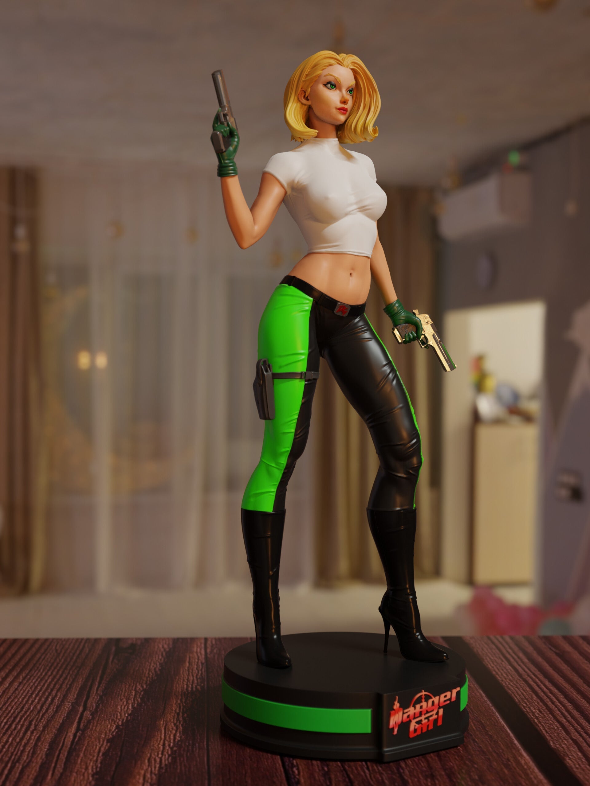 Abbey Chase Special Edition - Danger Girl - STL 3D Print Files - 3D Printed Garage Kit ガレージキット Resin Model Scale Figure フィギュア