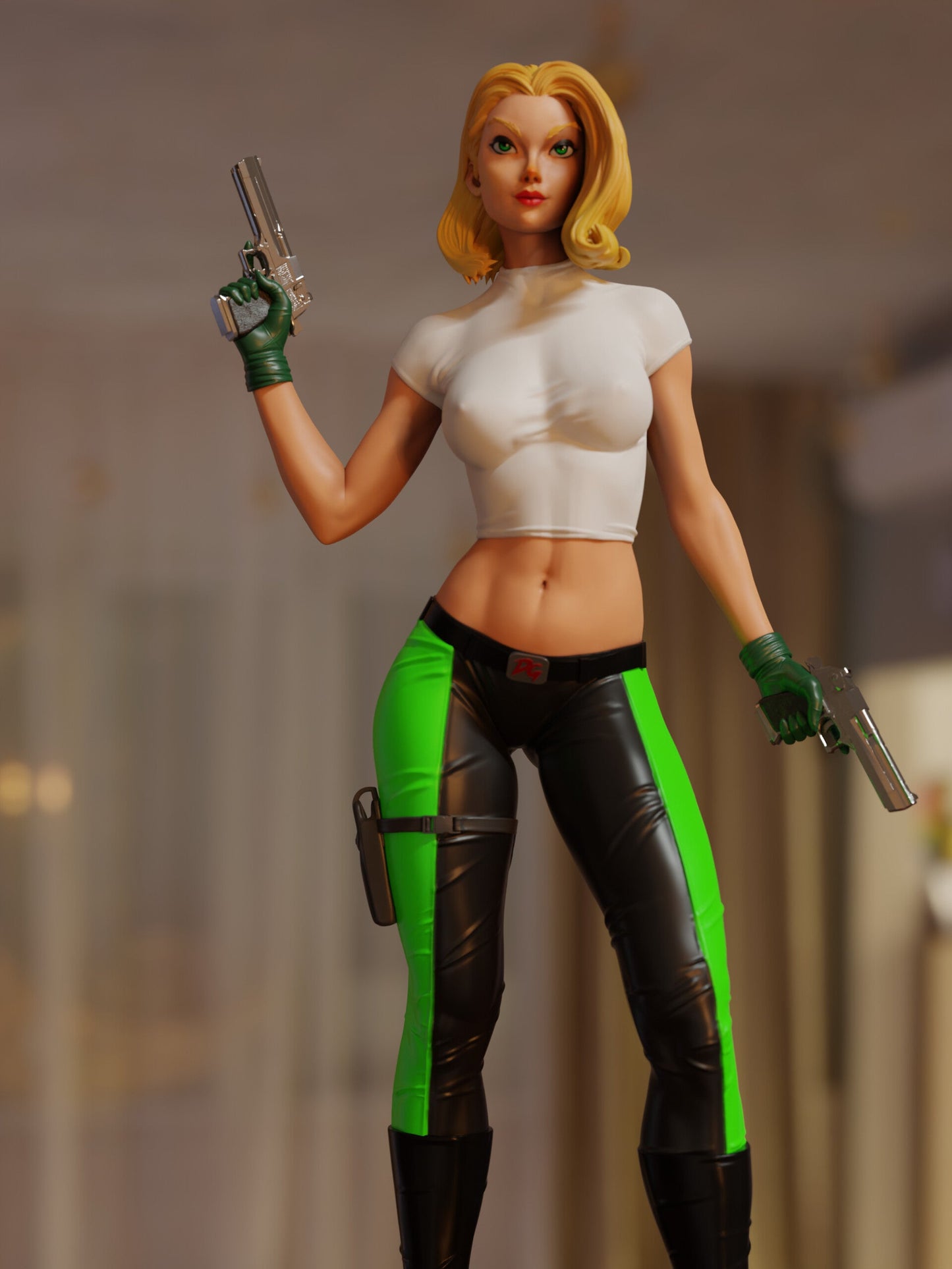 Abbey Chase Special Edition - Danger Girl - STL 3D Print Files - 3D Printed Garage Kit ガレージキット Resin Model Scale Figure フィギュア