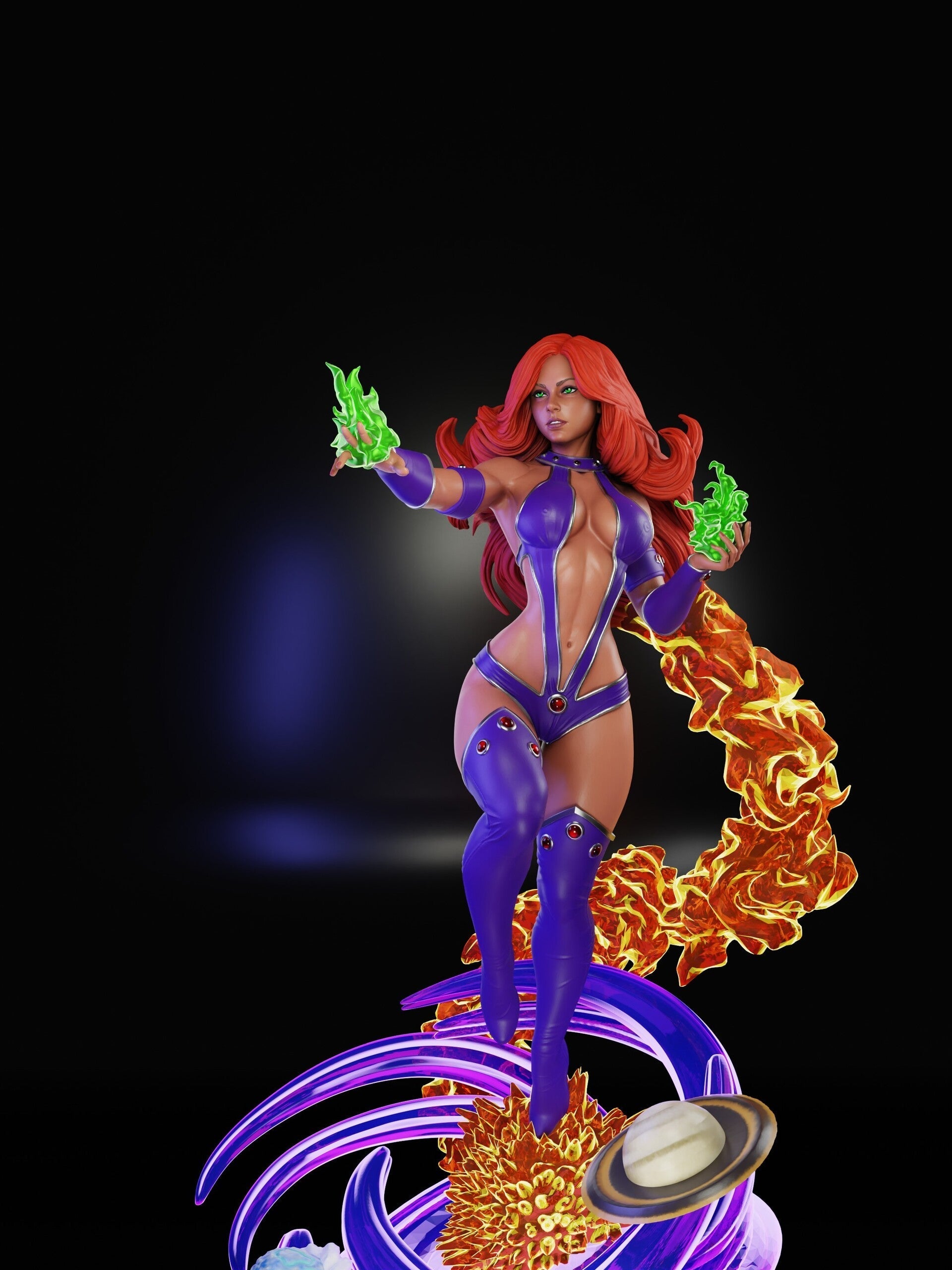 Starfire Special Edition - DC Comics - STL 3D Print Files - 3D Printed Garage Kit ガレージキット Resin Model Scale Figure フィギュア