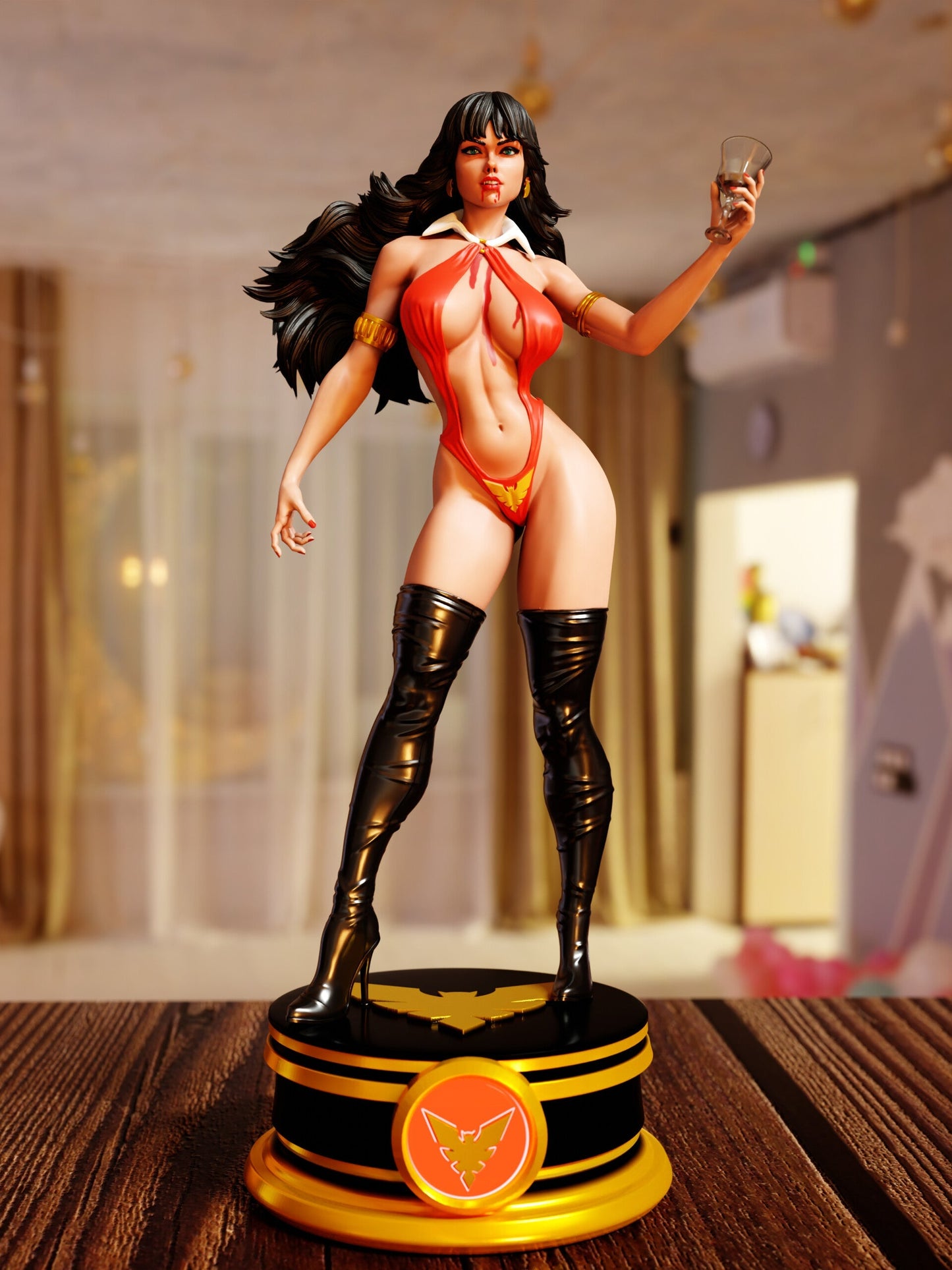Vampirella - STL 3D Print Files - 3D Printed Garage Kit ガレージキット Resin Model Scale Figure フィギュア