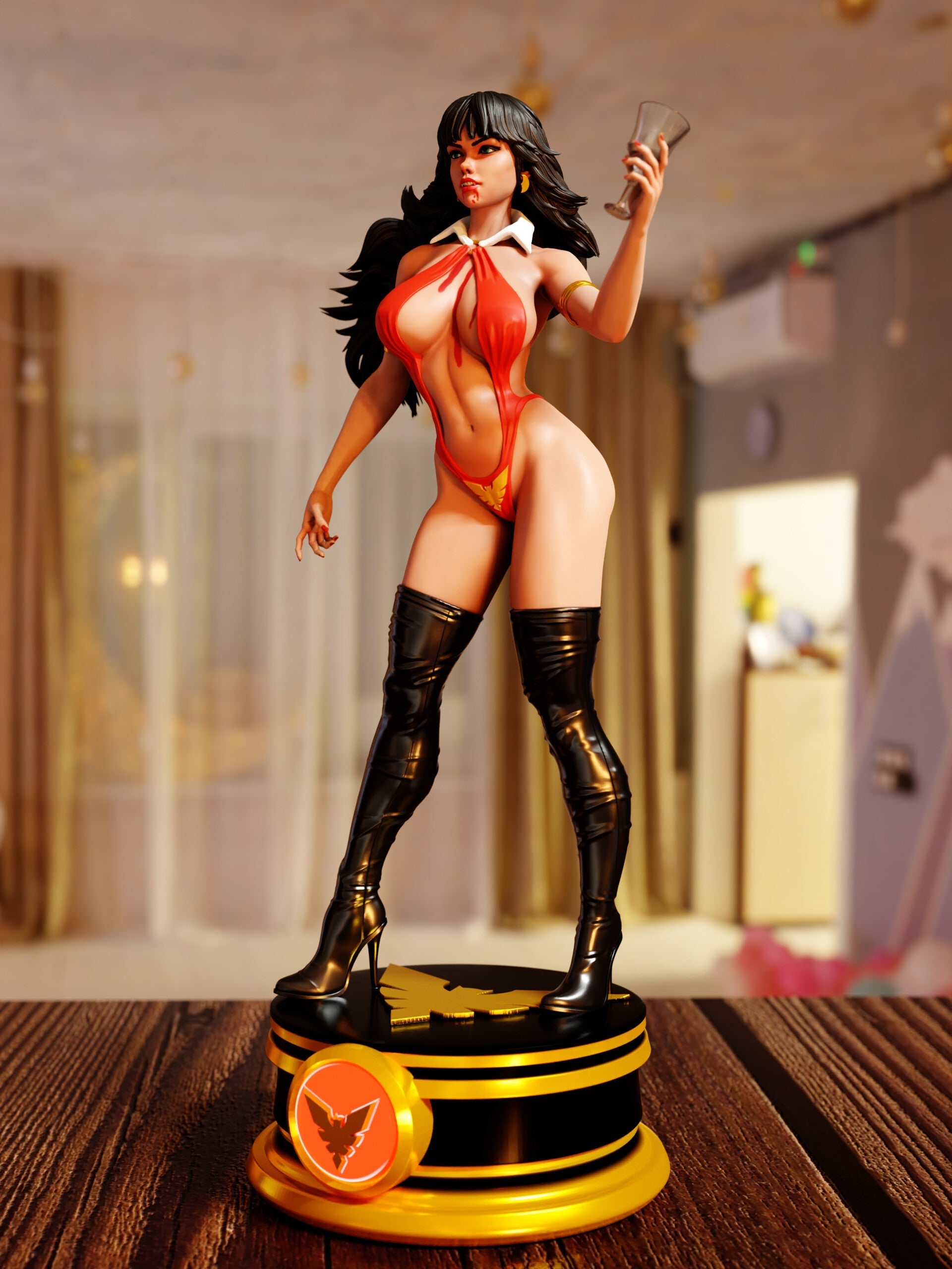 Vampirella - STL 3D Print Files - 3D Printed Garage Kit ガレージキット Resin Model Scale Figure フィギュア