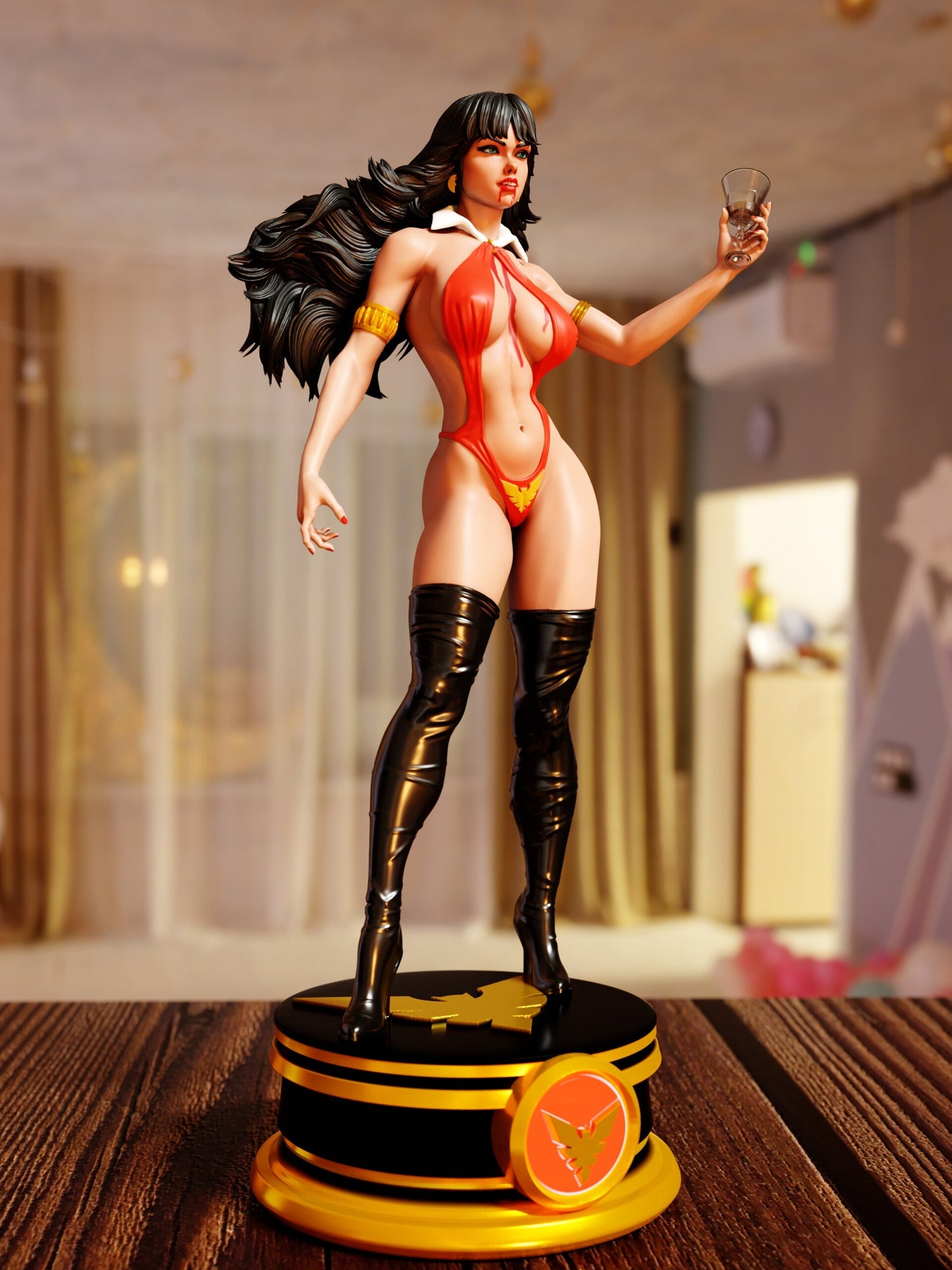 Vampirella - STL 3D Print Files - 3D Printed Garage Kit ガレージキット Resin Model Scale Figure フィギュア