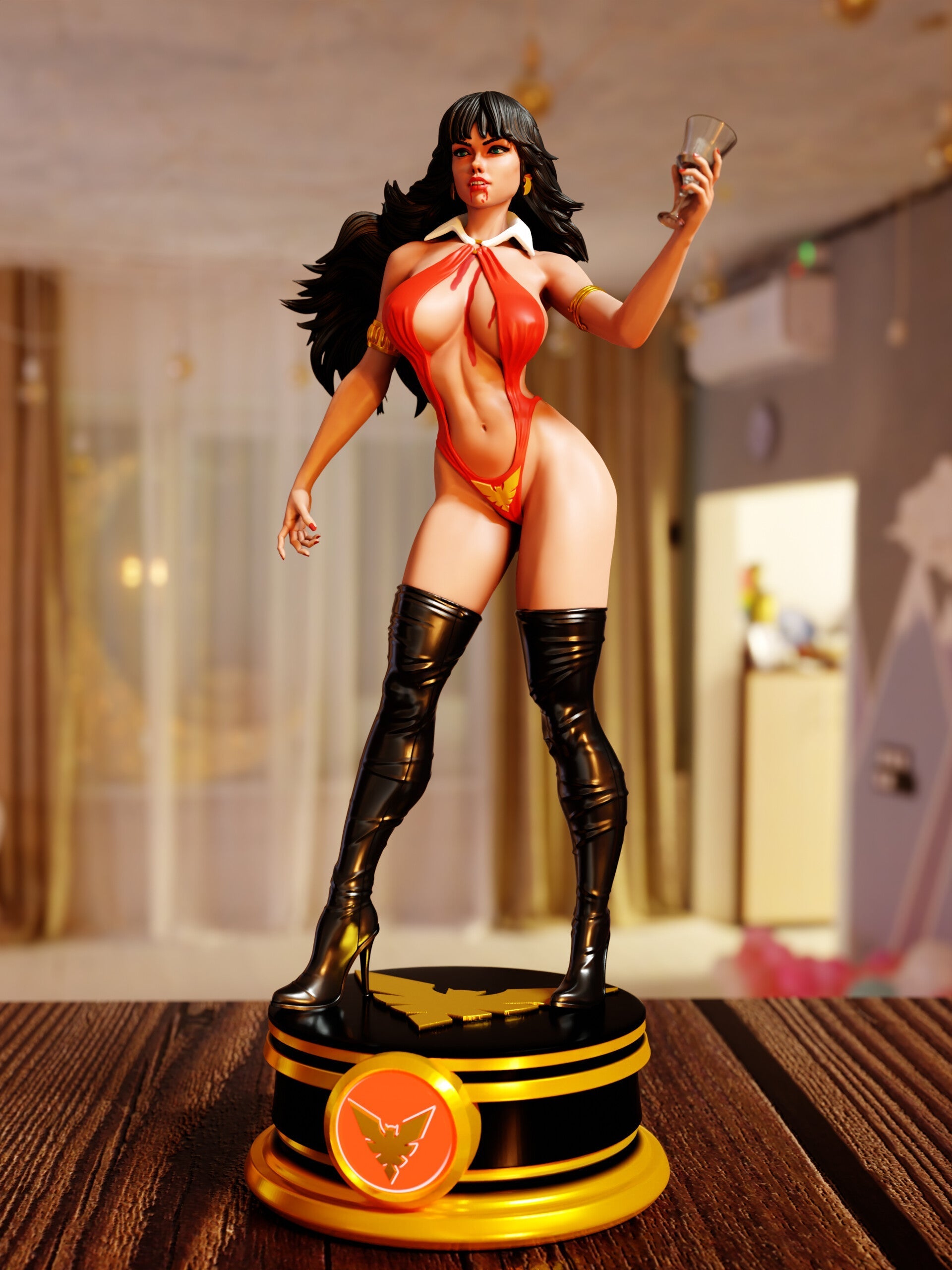 Vampirella - STL 3D Print Files - 3D Printed Garage Kit ガレージキット Resin Model Scale Figure フィギュア