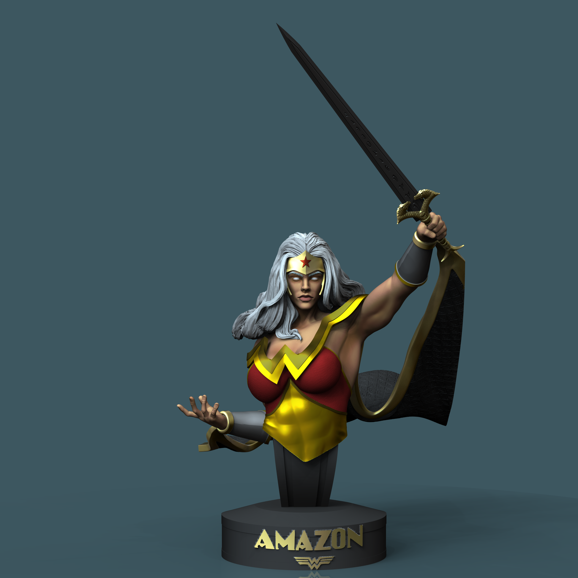1367 Wonder Woman - Amazon Warriors - STL 3D Print Files - 3D Printed Garage Kit ガレージキット Resin Model Scale Figure フィギュア