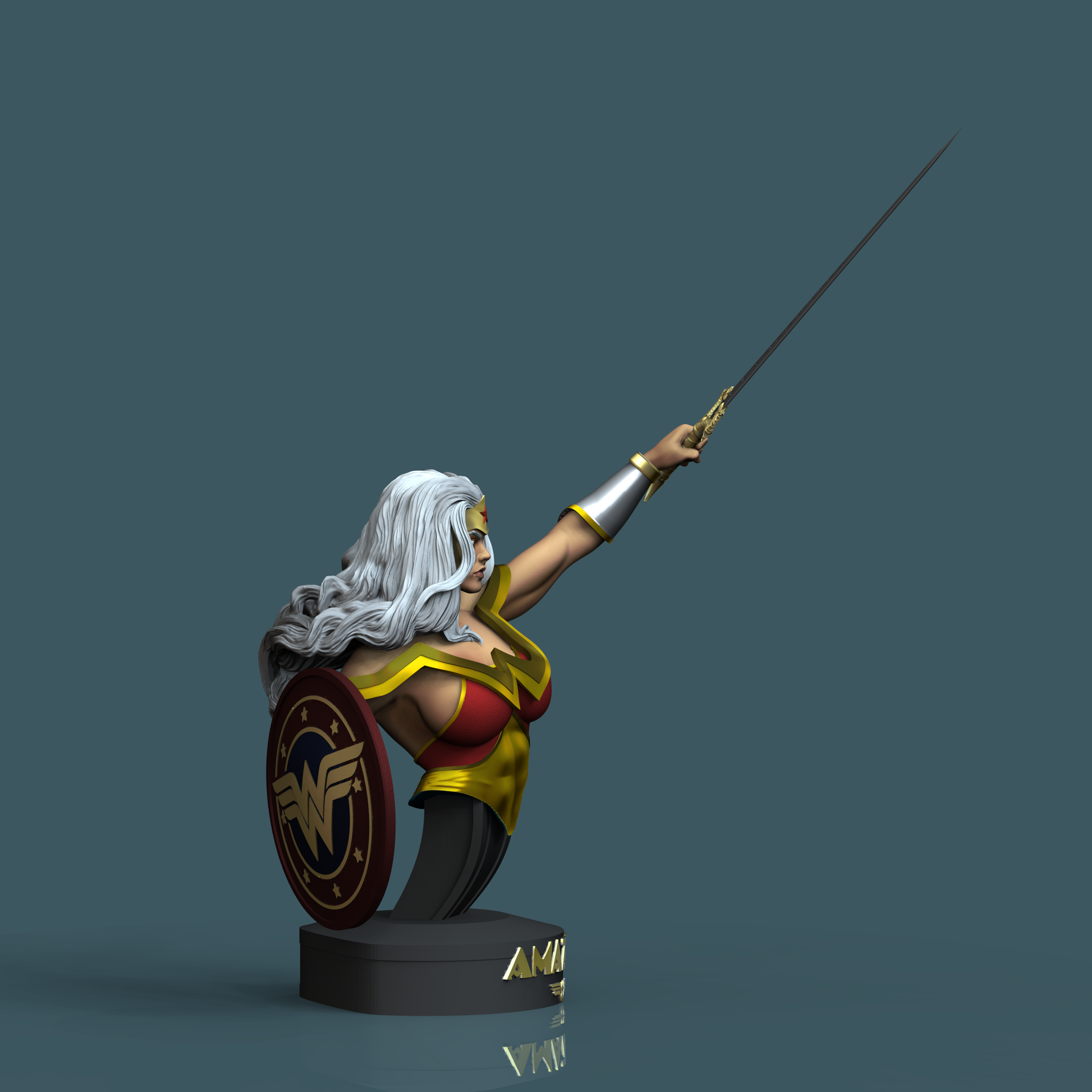 1367 Wonder Woman - Amazon Warriors - STL 3D Print Files - 3D Printed Garage Kit ガレージキット Resin Model Scale Figure フィギュア
