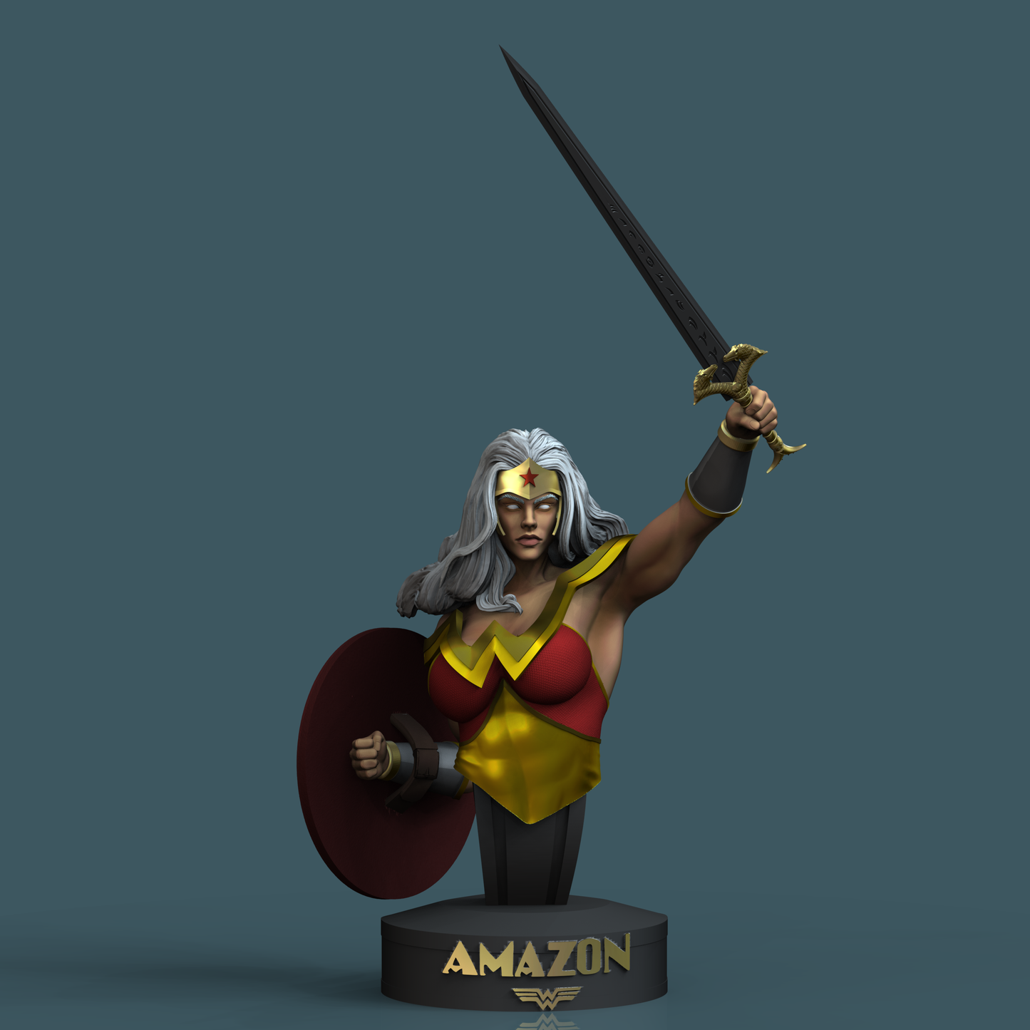 1367 Wonder Woman - Amazon Warriors - STL 3D Print Files - 3D Printed Garage Kit ガレージキット Resin Model Scale Figure フィギュア