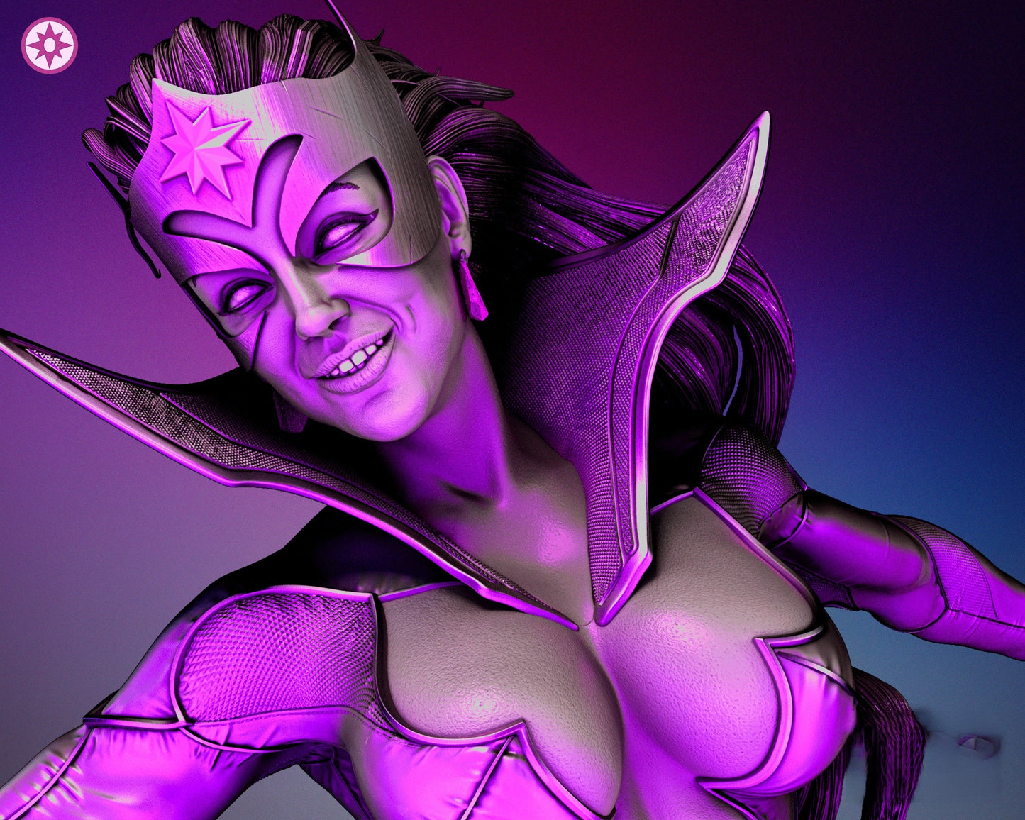 1629 Star Sapphire - DC Comics - STL 3D Print Files - 3D Printed Garage Kit ガレージキット Resin Model Scale Figure フィギュア