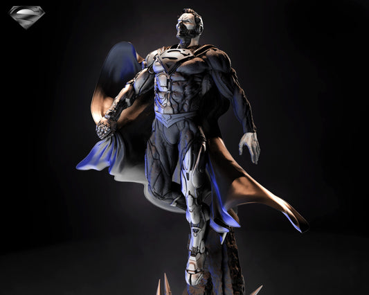 Cyborg Superman - DC COMICS - STL 3D Print Files - 3D Printed Garage Kit ガレージキット Resin Model Scale Figure フィギュア