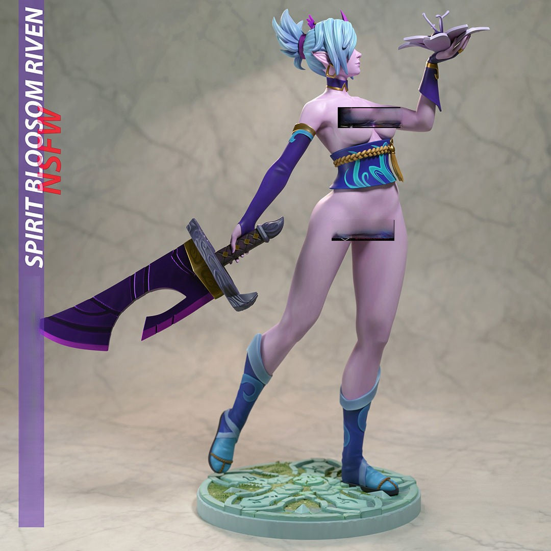 Spirit Blossom Riven Special Edition - League of Legend - STL 3D Print Files - 3D Printed Garage Kit ガレージキット Resin Model Scale Figure フィギュア