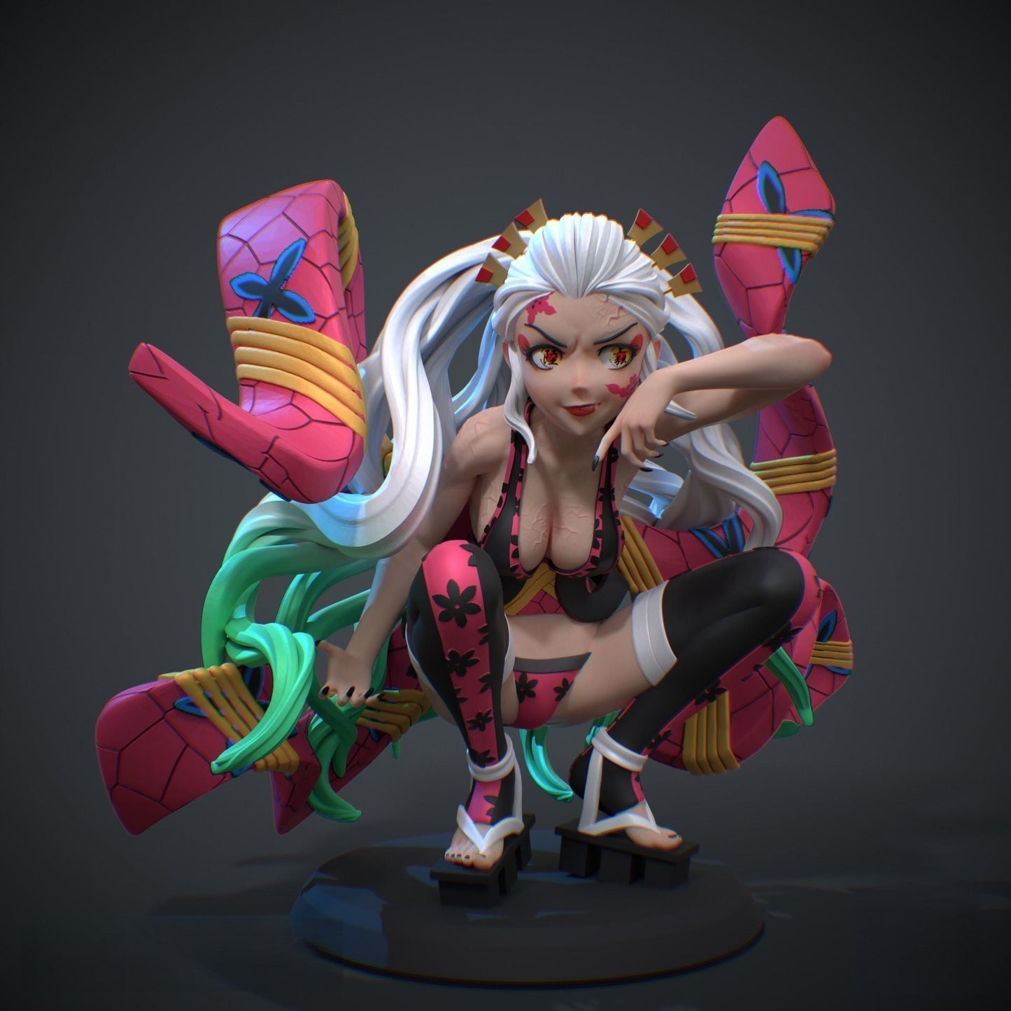 1314 Daki Special Edition - Demon Slayer - STL 3D Print Files - 3D Printed Garage Kit ガレージキット Resin Model Scale Figure フィギュア