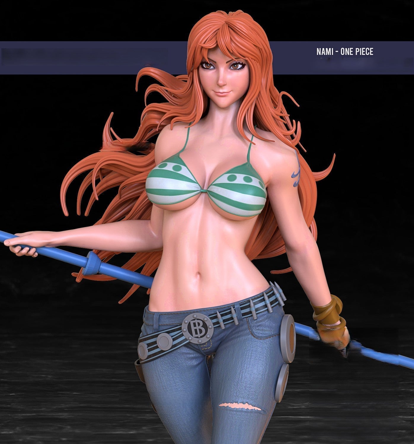 1520 Nami Special Edition - One Piece - STL 3D Print Files - 3D Printed Garage Kit ガレージキット Resin Model Scale Figure フィギュア