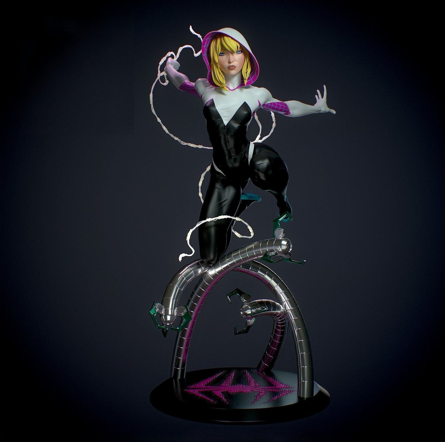 1427 Spider Gwen Special Edition - STL 3D Print Files - 3D Printed Garage Kit ガレージキット Resin Model Scale Figure フィギュア