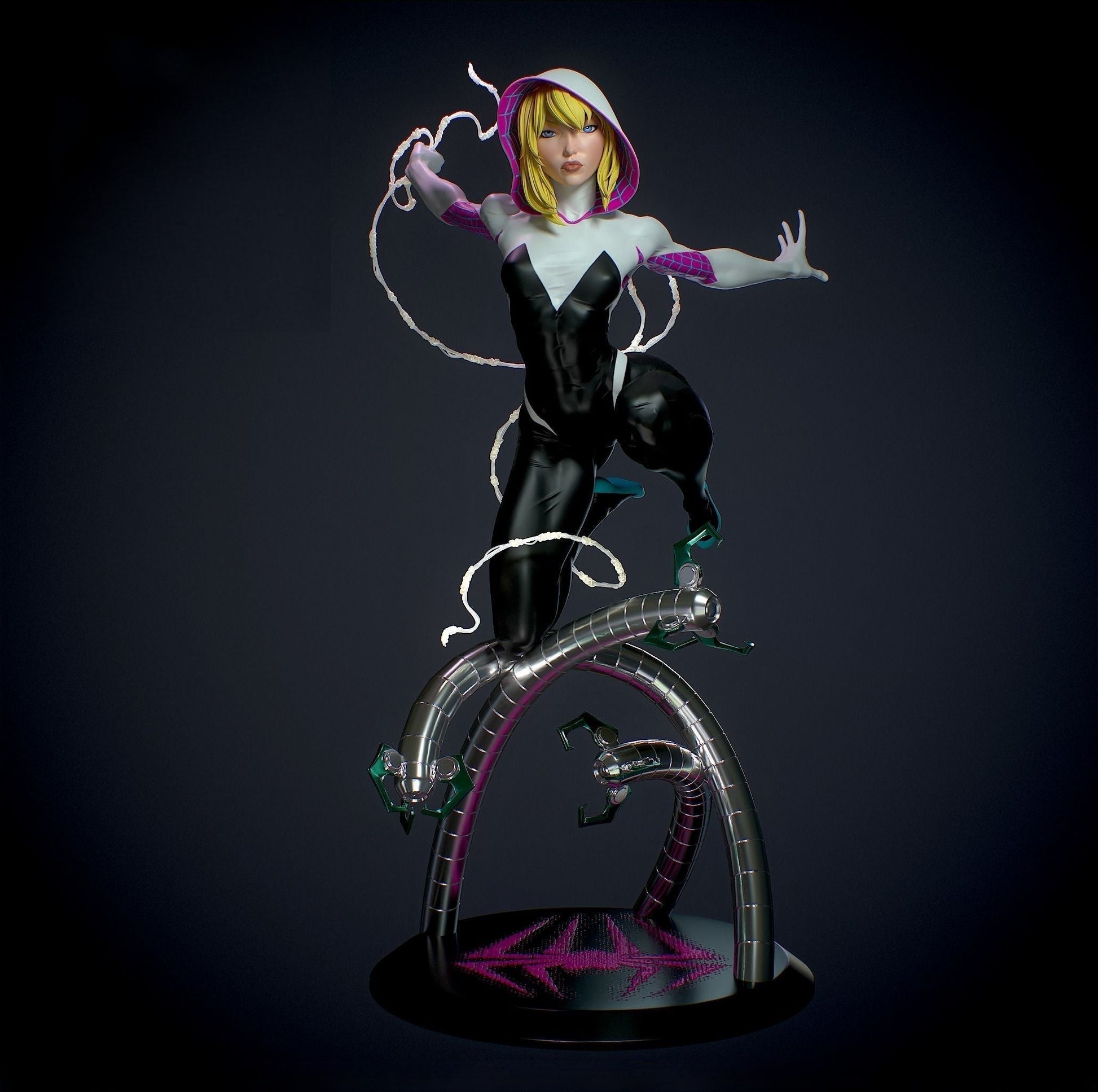 1427 Spider Gwen Special Edition - STL 3D Print Files - 3D Printed Garage Kit ガレージキット Resin Model Scale Figure フィギュア