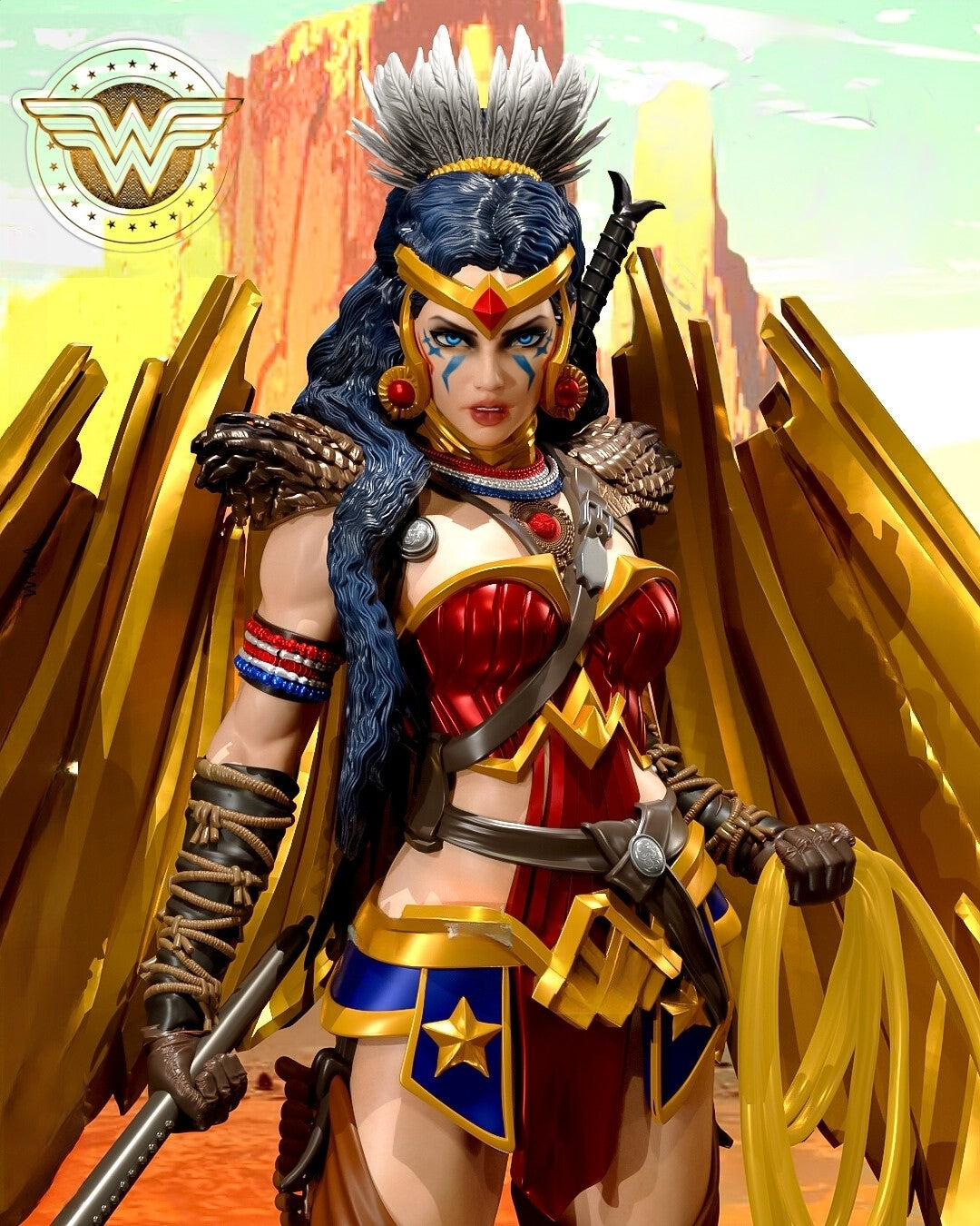 1582 Wonder Woman Alternative - STL 3D Print Files - 3D Printed Garage Kit ガレージキット Resin Model Scale Figure フィギュア