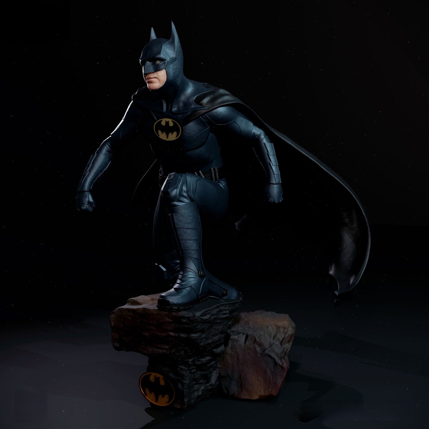 1445 Batman - Michael Keaton - STL 3D Print Files - 3D Printed Garage Kit ガレージキット Resin Model Scale Figure フィギュア
