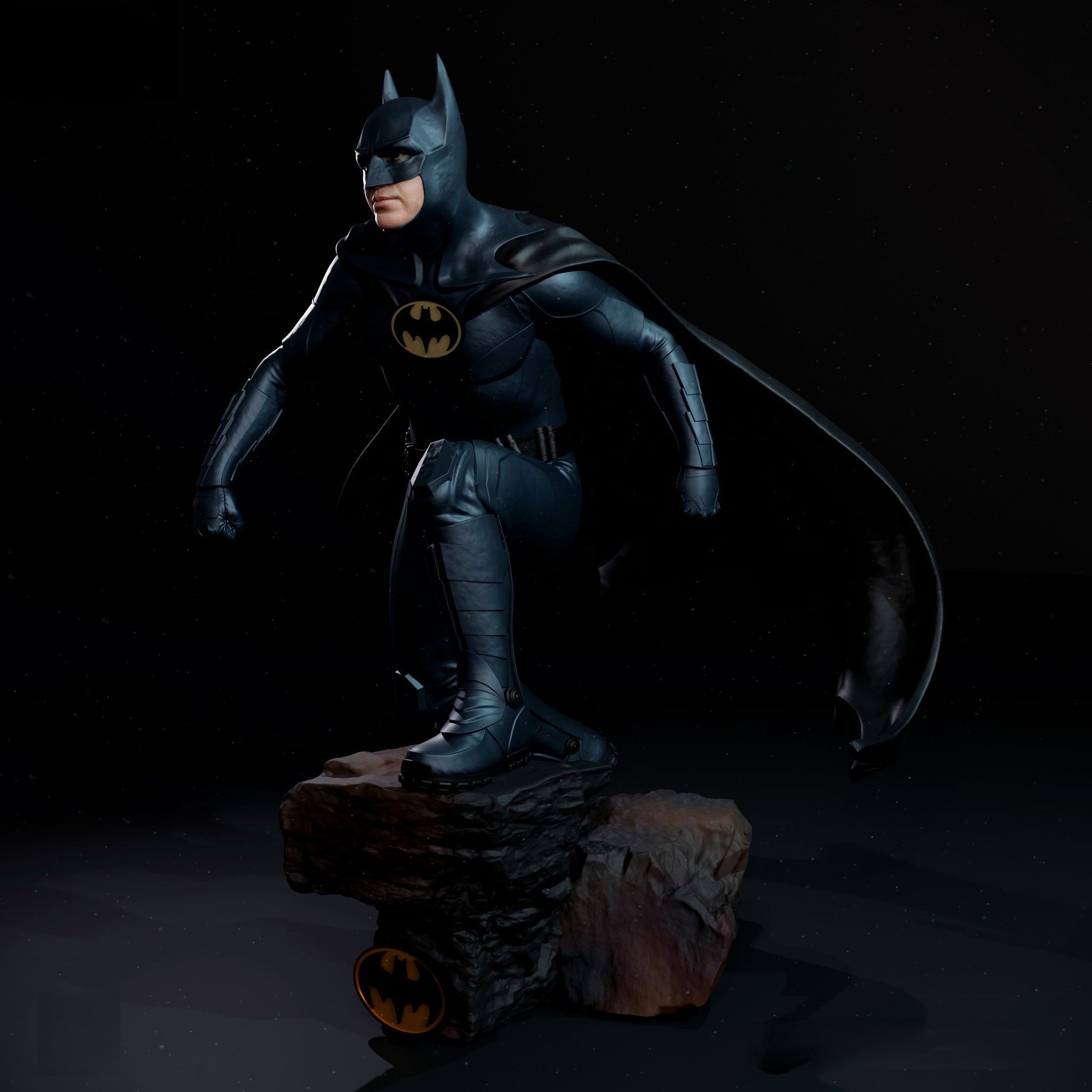 1445 Batman - Michael Keaton - STL 3D Print Files - 3D Printed Garage Kit ガレージキット Resin Model Scale Figure フィギュア