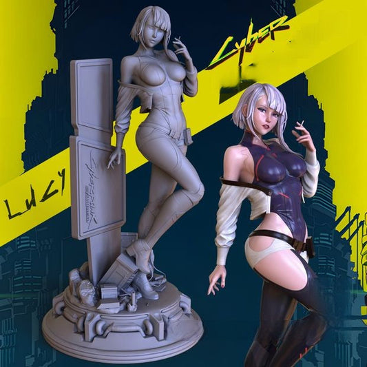1229 Lucy Special Edition - Cyberpunk Edgerunners - STL 3D Print Files - 3D Printed Garage Kit ガレージキット Resin Model Scale Figure フィギュア