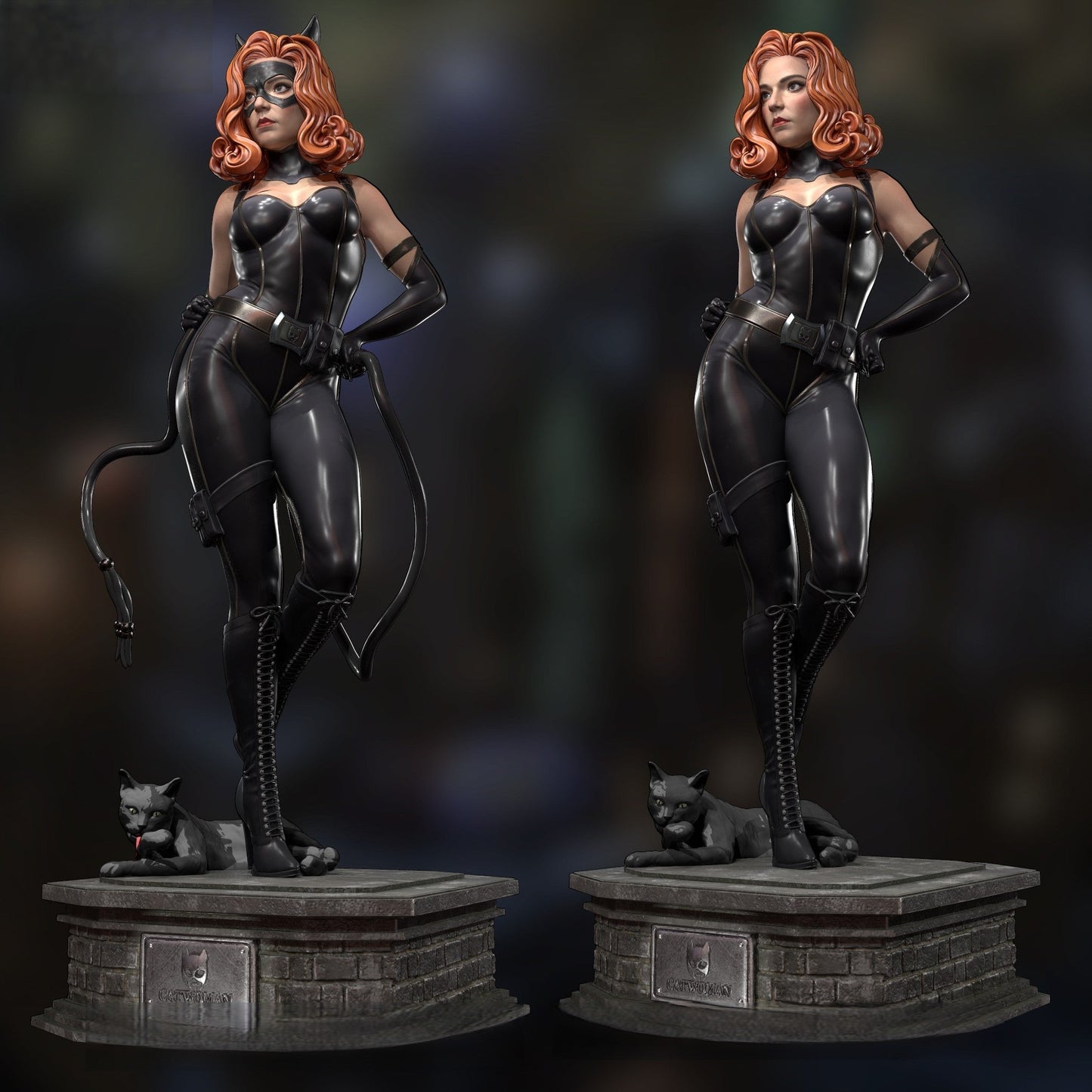 1606 Catwoman - DC Comics - STL 3D Print Files - 3D Printed Garage Kit ガレージキット Resin Model Scale Figure フィギュア
