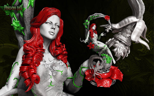 Poision Ivy - STL 3D Print Files - 3D Printed Garage Kit ガレージキット Resin Model Scale Figure フィギュア