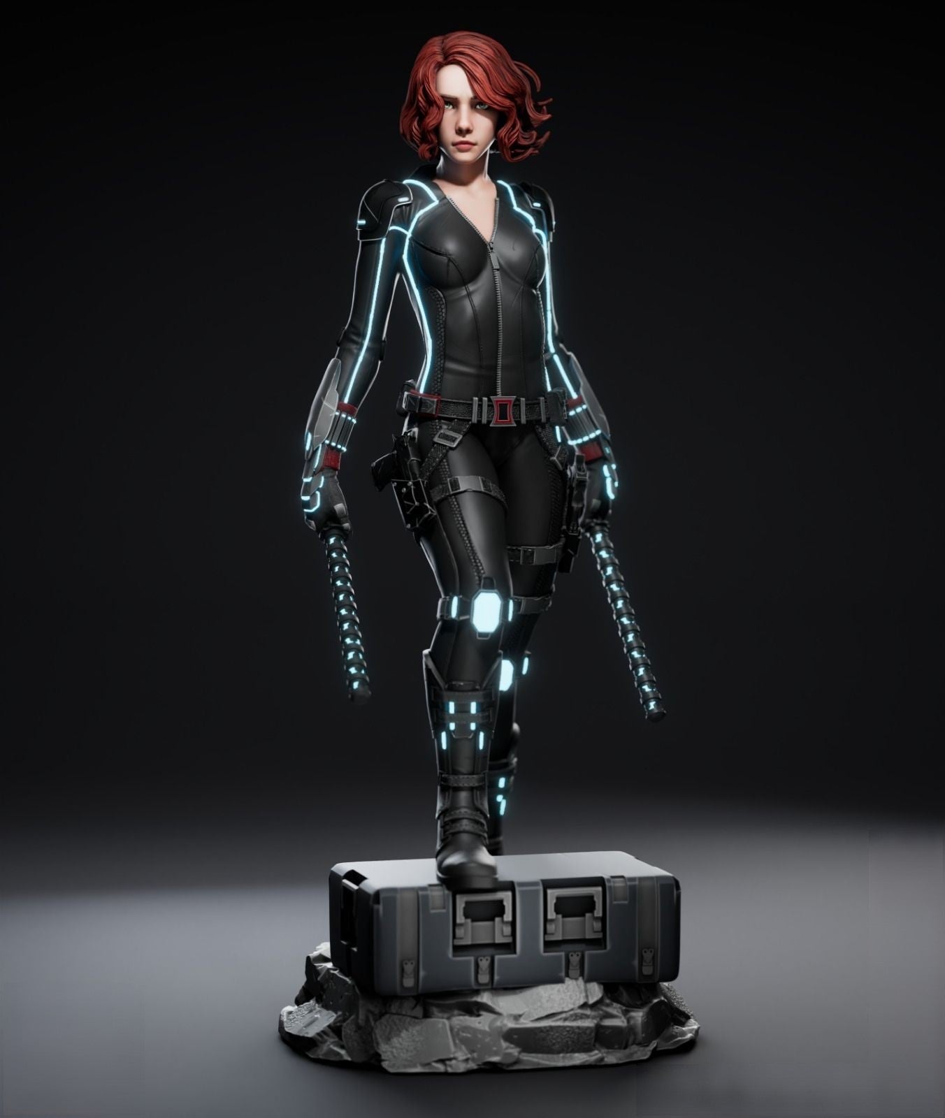 1293 Black Widow - MARVEL COMICS - STL 3D Print Files - 3D Printed Garage Kit ガレージキット Resin Model Scale Figure フィギュア