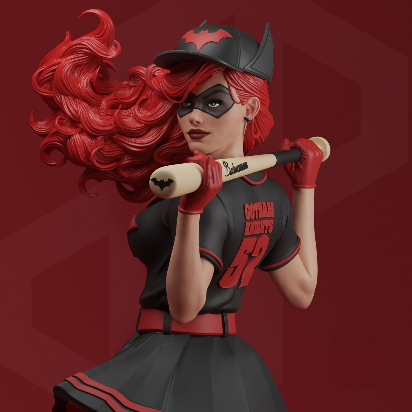 1341 Batwoman - DC Bombshells - Kate Kane - STL 3D Print Files - 3D Printed Garage Kit ガレージキット Resin Model Scale Figure フィギュア