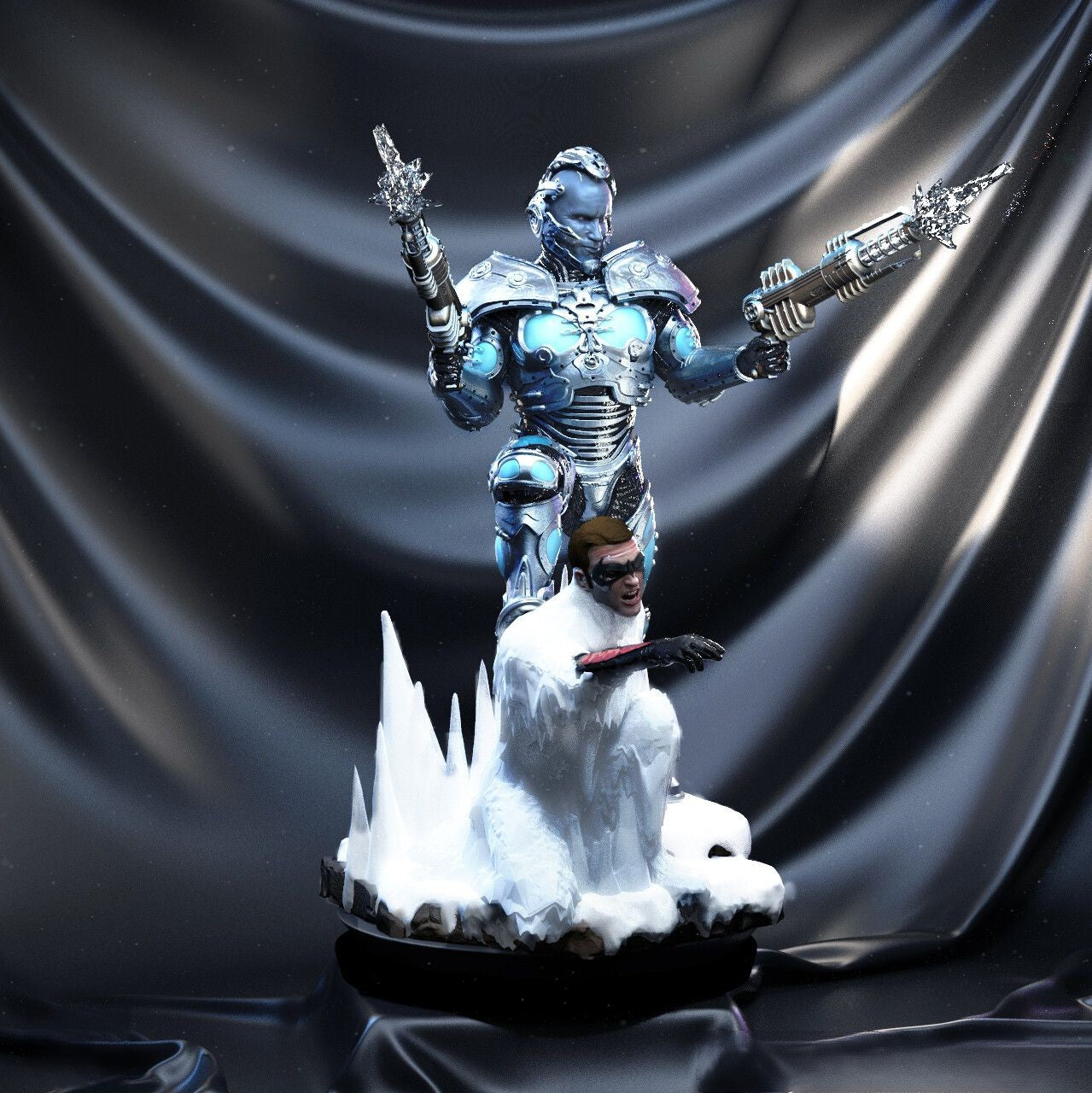 Mr Freeze - Arnold Schwarzenegger - Batman - STL 3D Print Files - 3D Printed Garage Kit ガレージキット Resin Model Scale Figure フィギュア