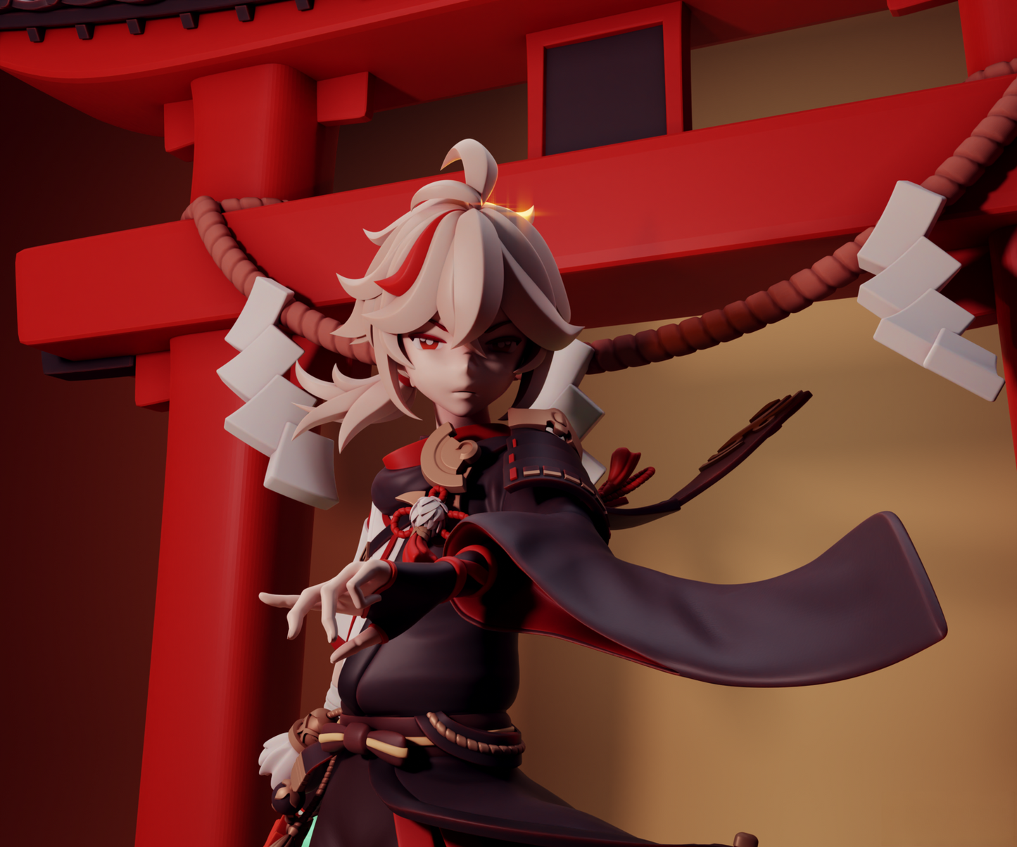 Kaedehara Kazuha - Genshin Impact - STL 3D Print Files - 3D Printed Garage Kit ガレージキット Resin Model Scale Figure フィギュア