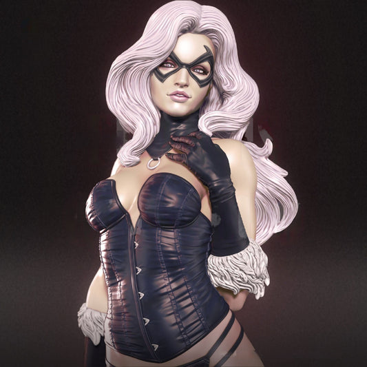Black Cat Special Edition - Spider Man - STL 3D Print Files - 3D Printed Garage Kit ガレージキット Resin Model Scale Figure フィギュア
