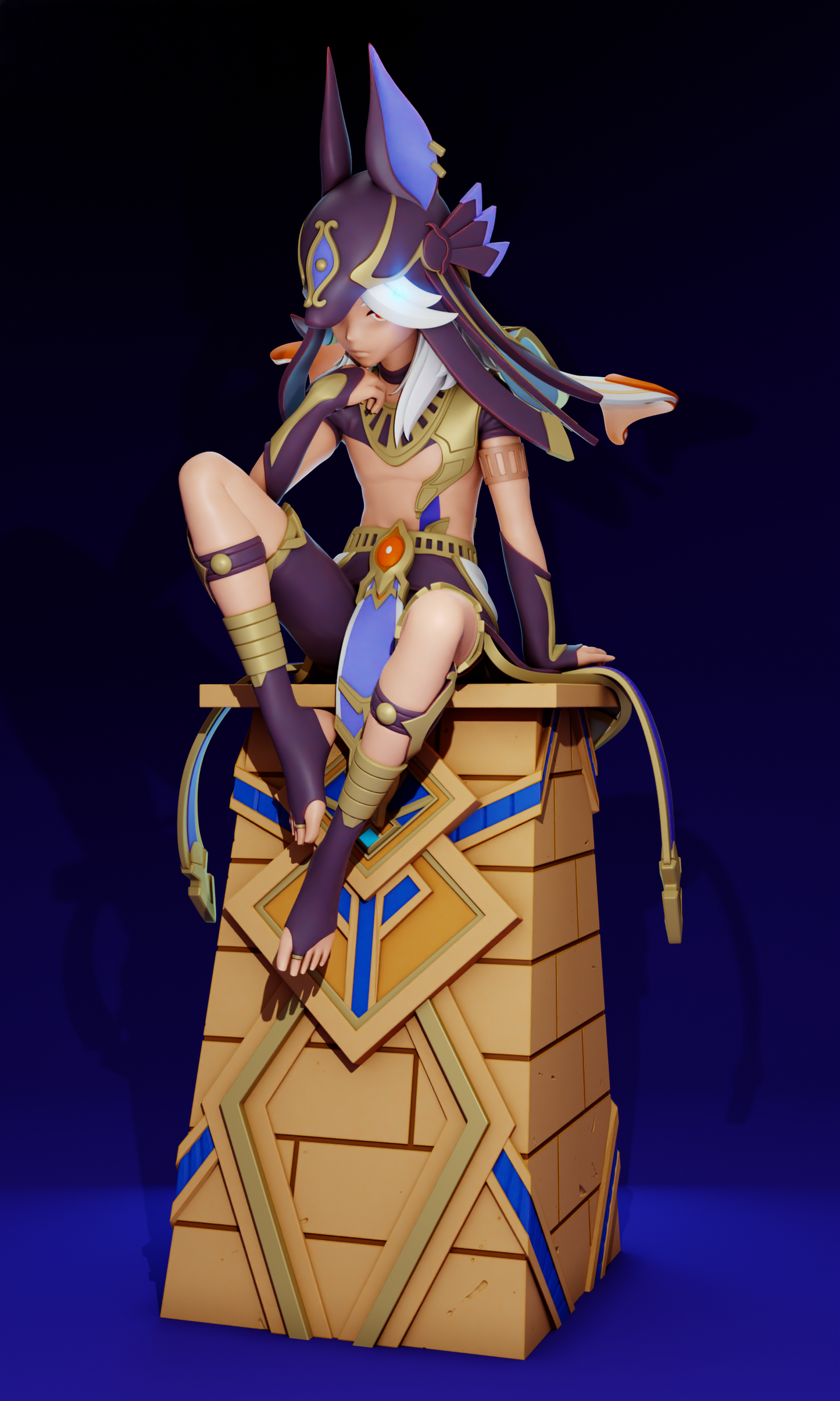 Cyno and Tighnari - Genshin Impact - STL 3D Print Files - 3D Printed Garage Kit ガレージキット Resin Model Scale Figure フィギュア