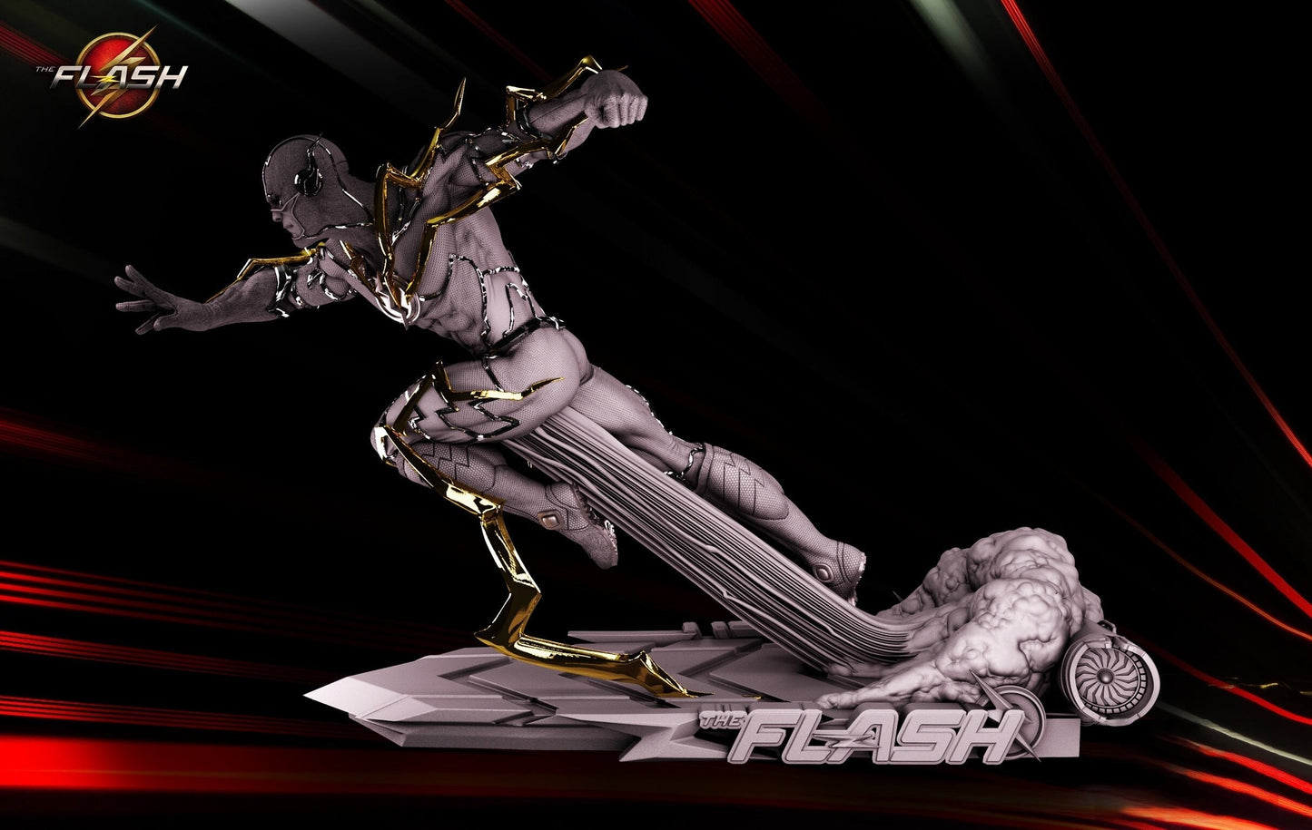 1352 The Flash - DC Comics - STL 3D Print Files - 3D Printed Garage Kit ガレージキット Resin Model Scale Figure フィギュア