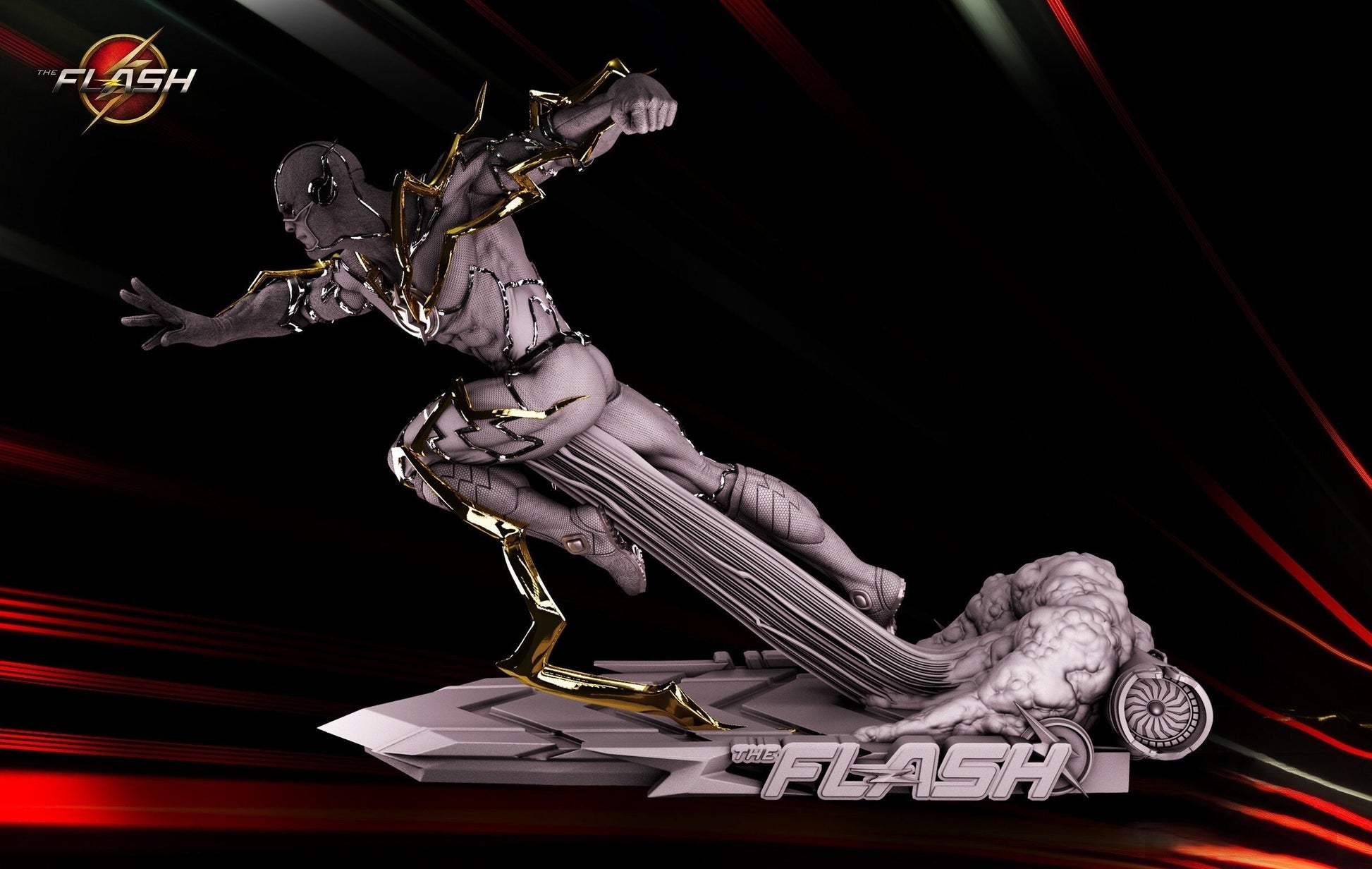 1352 The Flash - DC Comics - STL 3D Print Files - 3D Printed Garage Kit ガレージキット Resin Model Scale Figure フィギュア