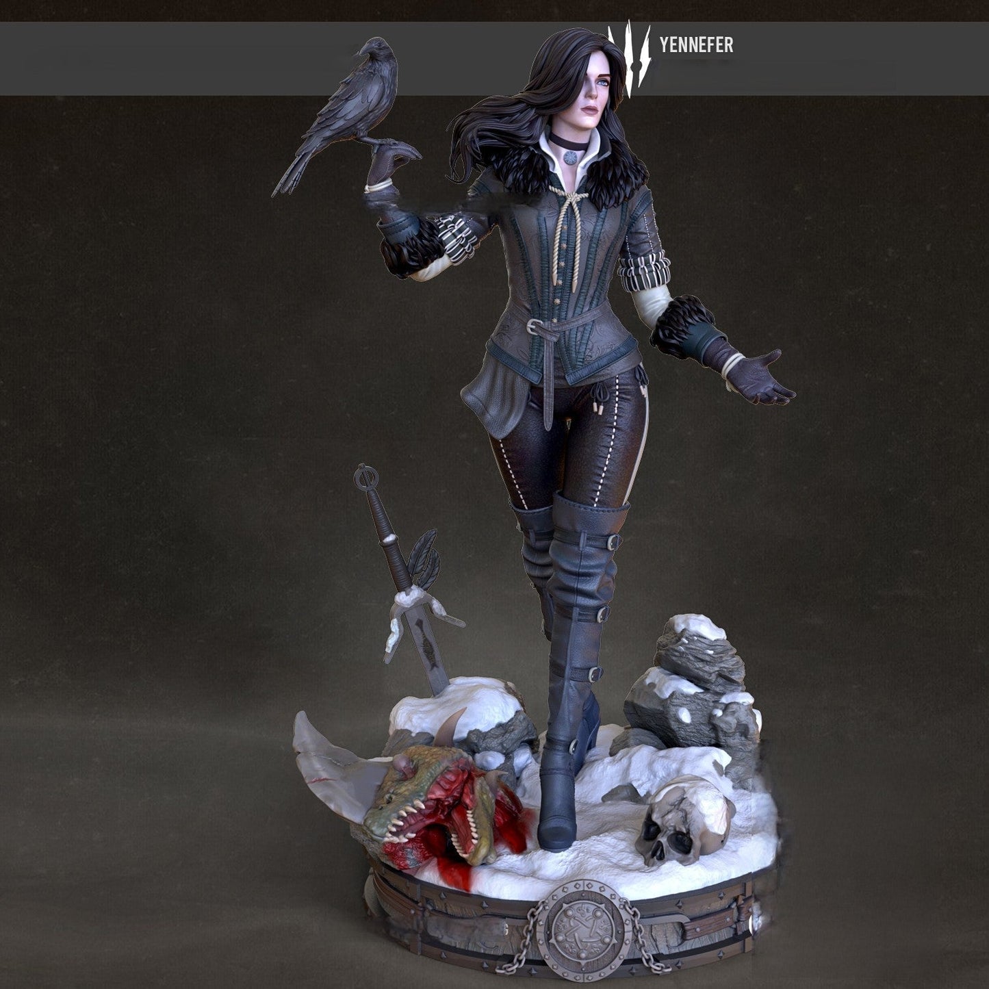 Yennefer Special Edition - The Witcher 1/8 Scale - 3D Printed Garage Kit ガレージキット Resin Model Scale Figure フィギュア