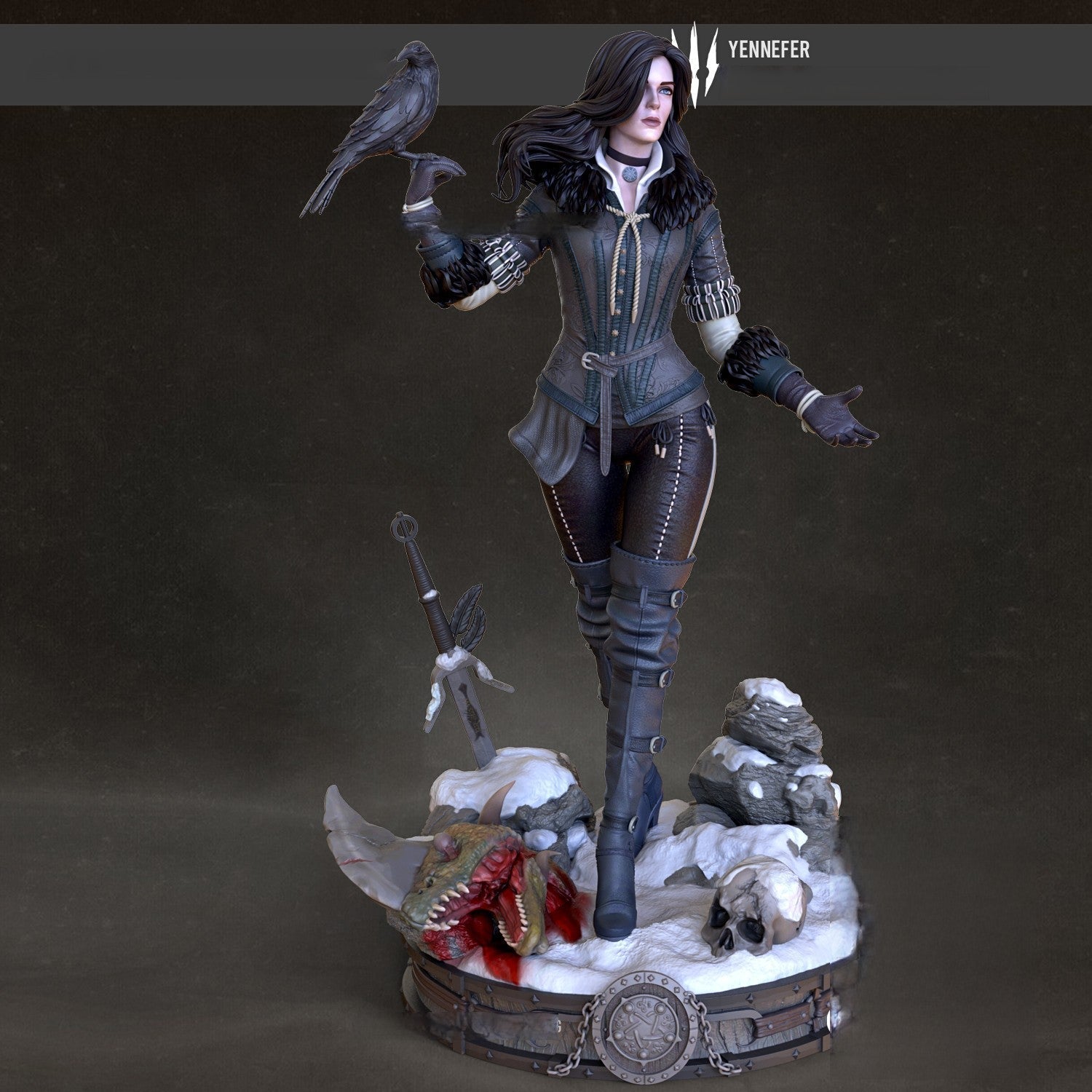 Yennefer Special Edition - The Witcher 1/8 Scale - 3D Printed Garage Kit ガレージキット Resin Model Scale Figure フィギュア