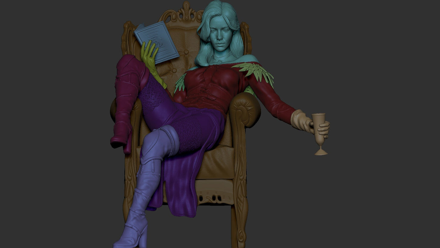 Yennefer of Vengerberg - STL 3D Print Files - 3D Printed Garage Kit ガレージキット Resin Model Scale Figure フィギュア
