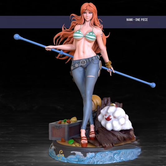 1520 Nami Special Edition - One Piece - STL 3D Print Files - 3D Printed Garage Kit ガレージキット Resin Model Scale Figure フィギュア