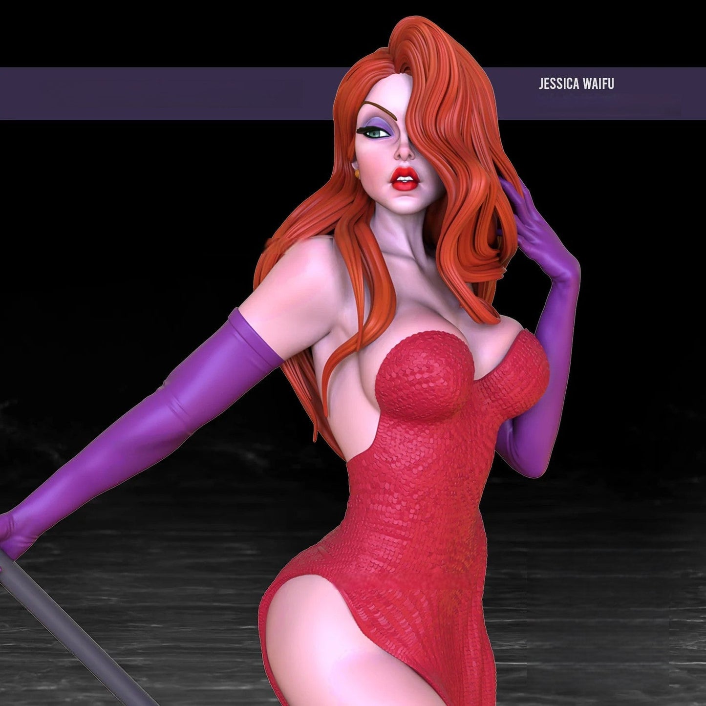 Jessica Rabbit Special Edition 1/8 Scale - 3D Printed Garage Kit ガレージキット Resin Model Scale Figure フィギュア
