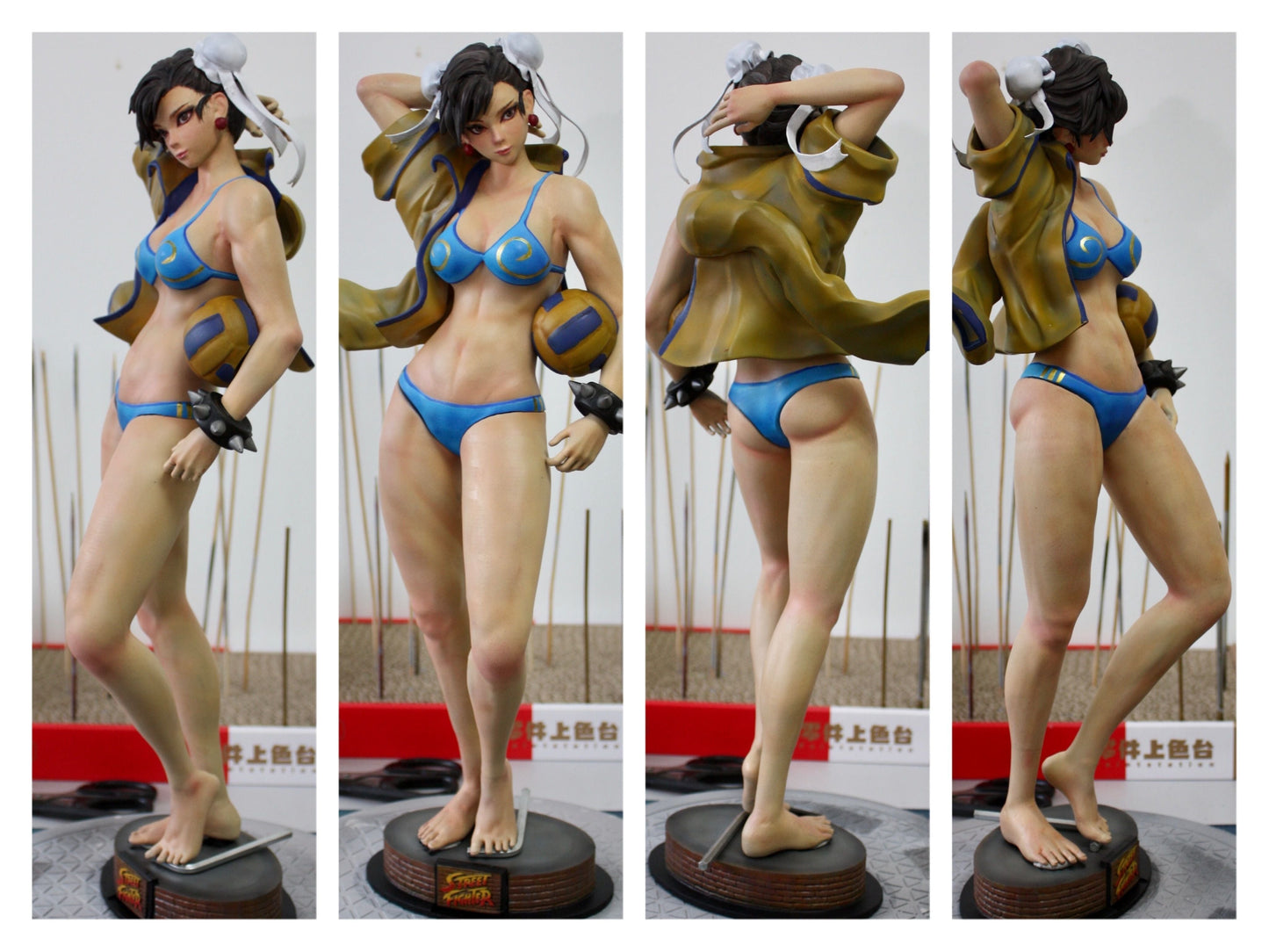 Chun Li Beach Special Edition - Street Fighter - STL 3D Print Files - 3D Printed Garage Kit ガレージキット Resin Model Scale Figure フィギュア