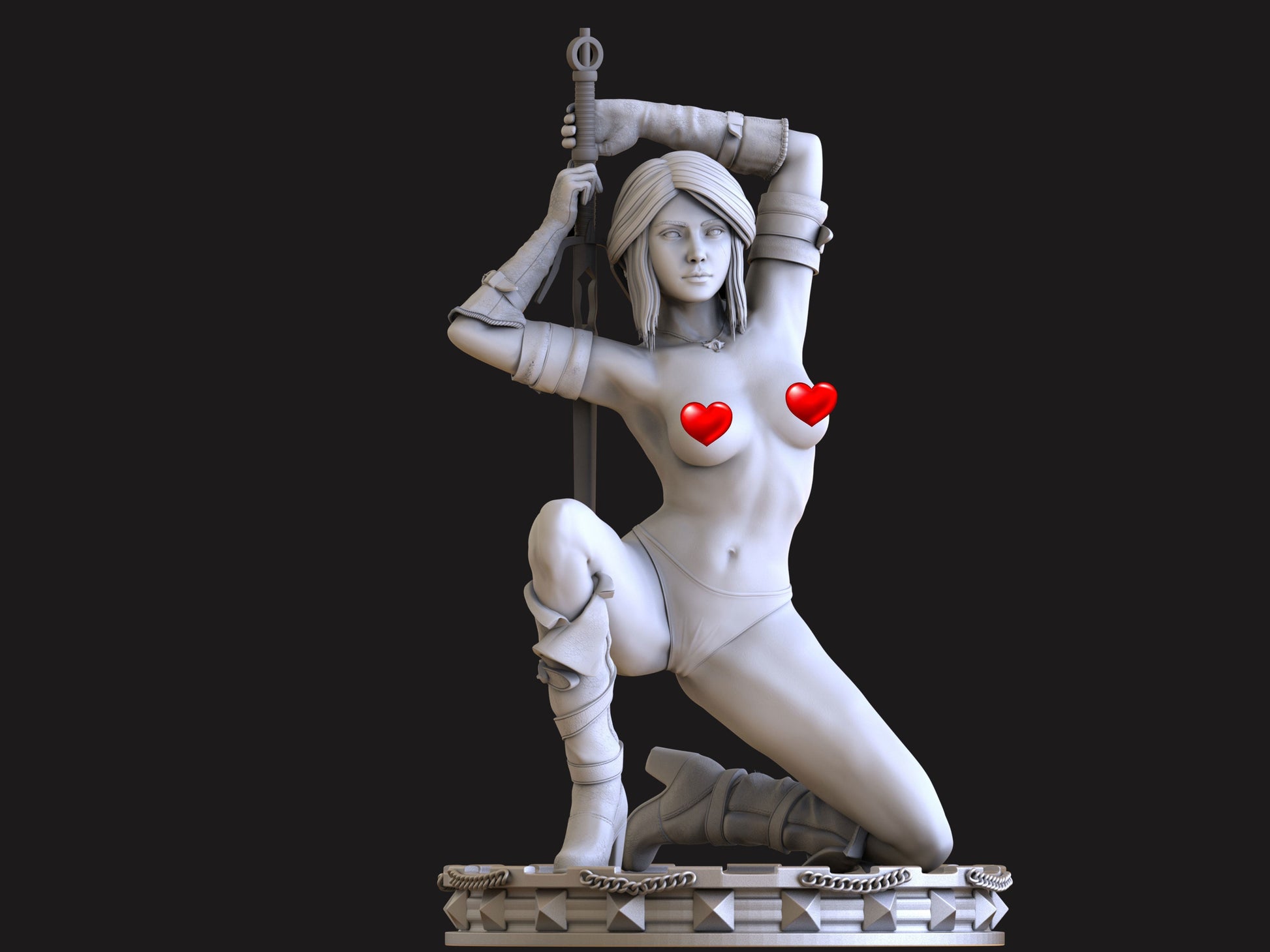 Ciri Special Edition - The Witcher - STL 3D Print Files - 3D Printed Garage Kit ガレージキット Resin Model Scale Figure フィギュア