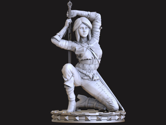 Ciri Special Edition - The Witcher - STL 3D Print Files - 3D Printed Garage Kit ガレージキット Resin Model Scale Figure フィギュア