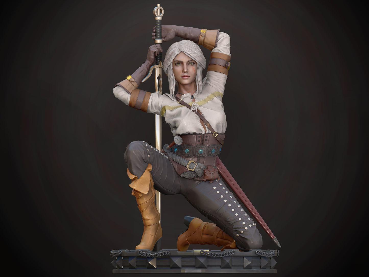 Ciri Special Edition - The Witcher - STL 3D Print Files - 3D Printed Garage Kit ガレージキット Resin Model Scale Figure フィギュア