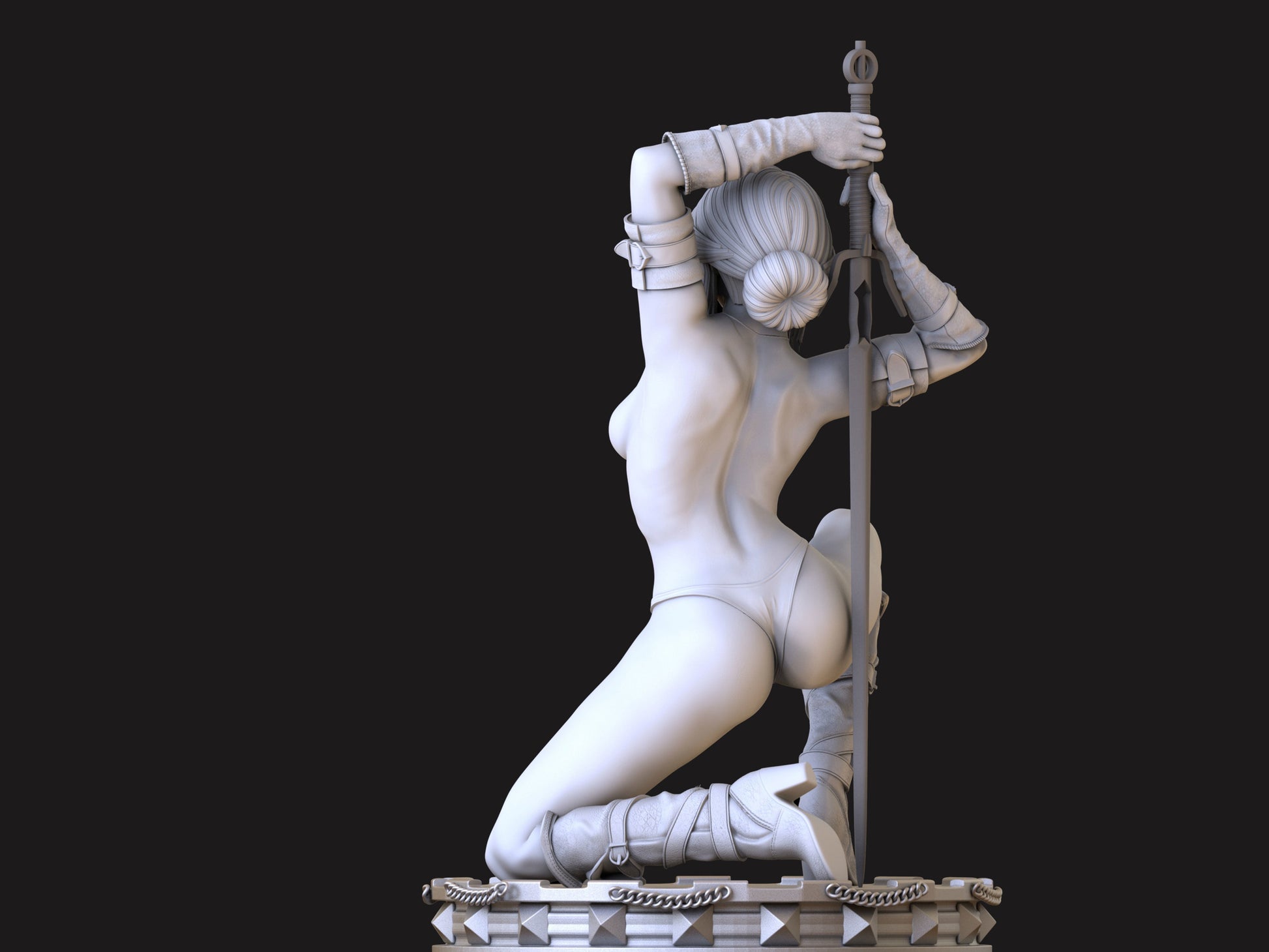 Ciri Special Edition - The Witcher - STL 3D Print Files - 3D Printed Garage Kit ガレージキット Resin Model Scale Figure フィギュア