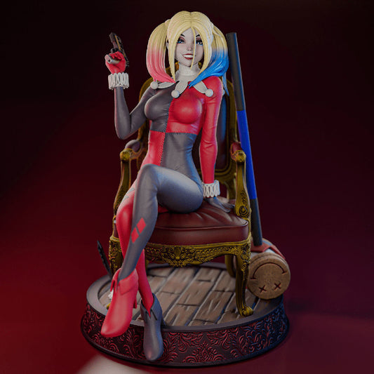 1534 Classic Harley Quinn - DC Comics - STL 3D Print Files - 3D Printed Garage Kit ガレージキット Resin Model Scale Figure フィギュア