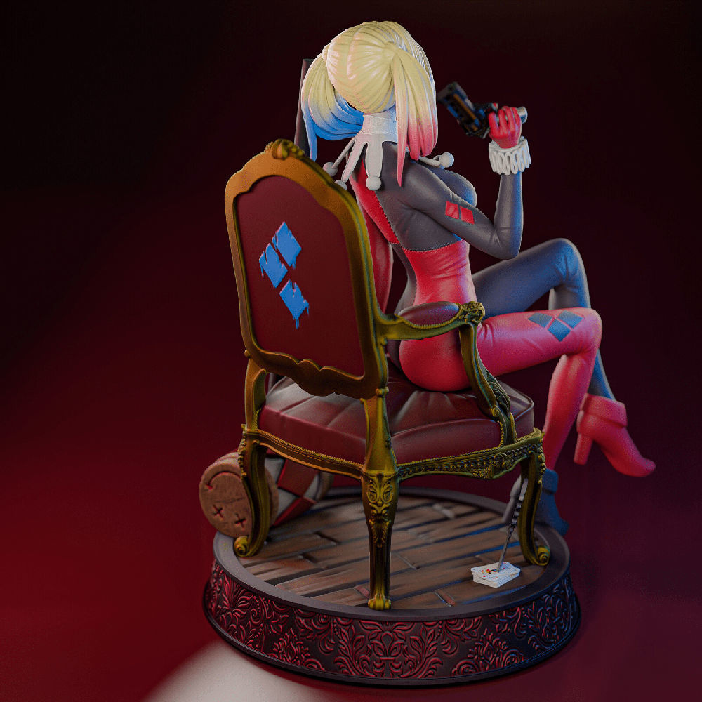 1534 Classic Harley Quinn - DC Comics - STL 3D Print Files - 3D Printed Garage Kit ガレージキット Resin Model Scale Figure フィギュア