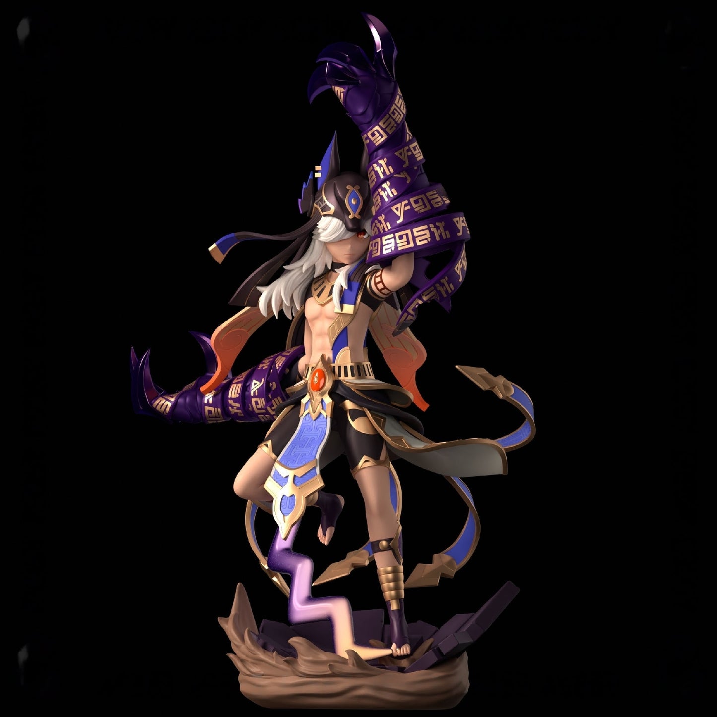 Cyno - Genshin Impact - STL 3D Print Files - 3D Printed Garage Kit ガレージキット Resin Model Scale Figure フィギュア