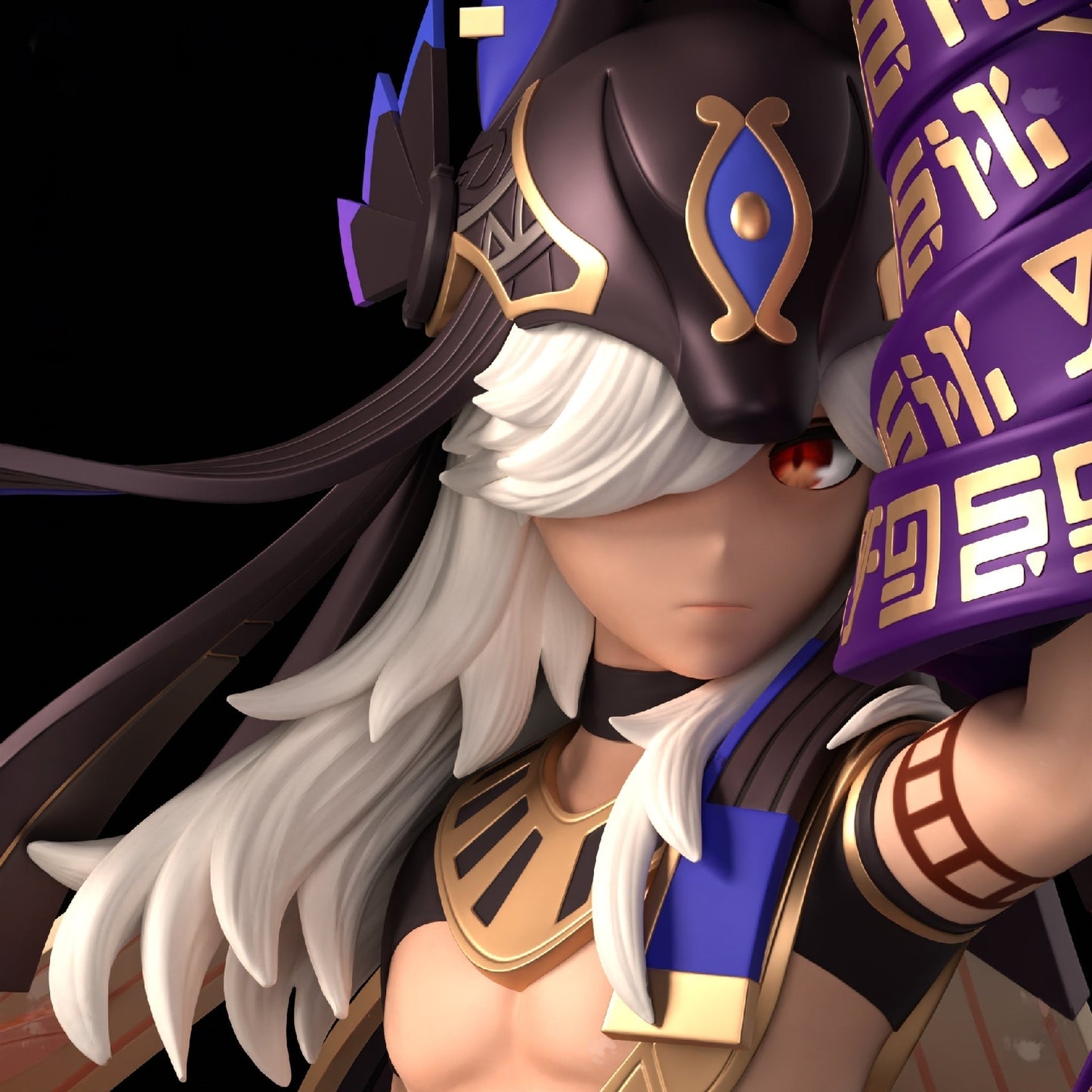 Cyno - Genshin Impact - STL 3D Print Files - 3D Printed Garage Kit ガレージキット Resin Model Scale Figure フィギュア