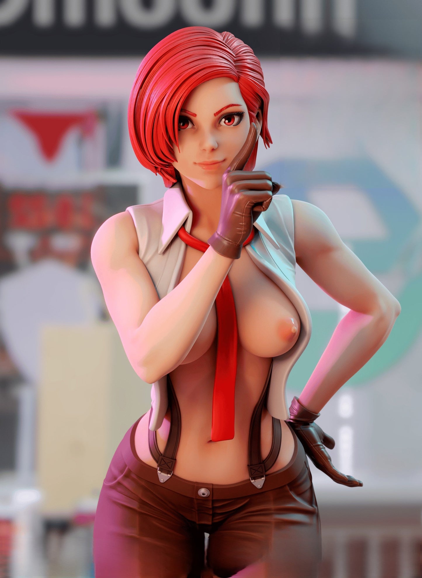 Vanessa Special Edition - The King Of Fighters - STL 3D Print Files - 3D Printed Garage Kit ガレージキット Resin Model Scale Figure フィギュア