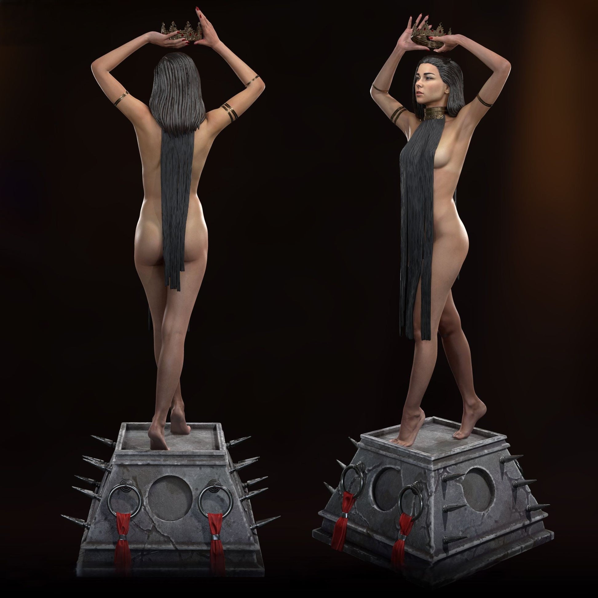 Nude Lady Special Edition - STL 3D Print Files - 3D Printed Garage Kit ガレージキット Resin Model Scale Figure フィギュア