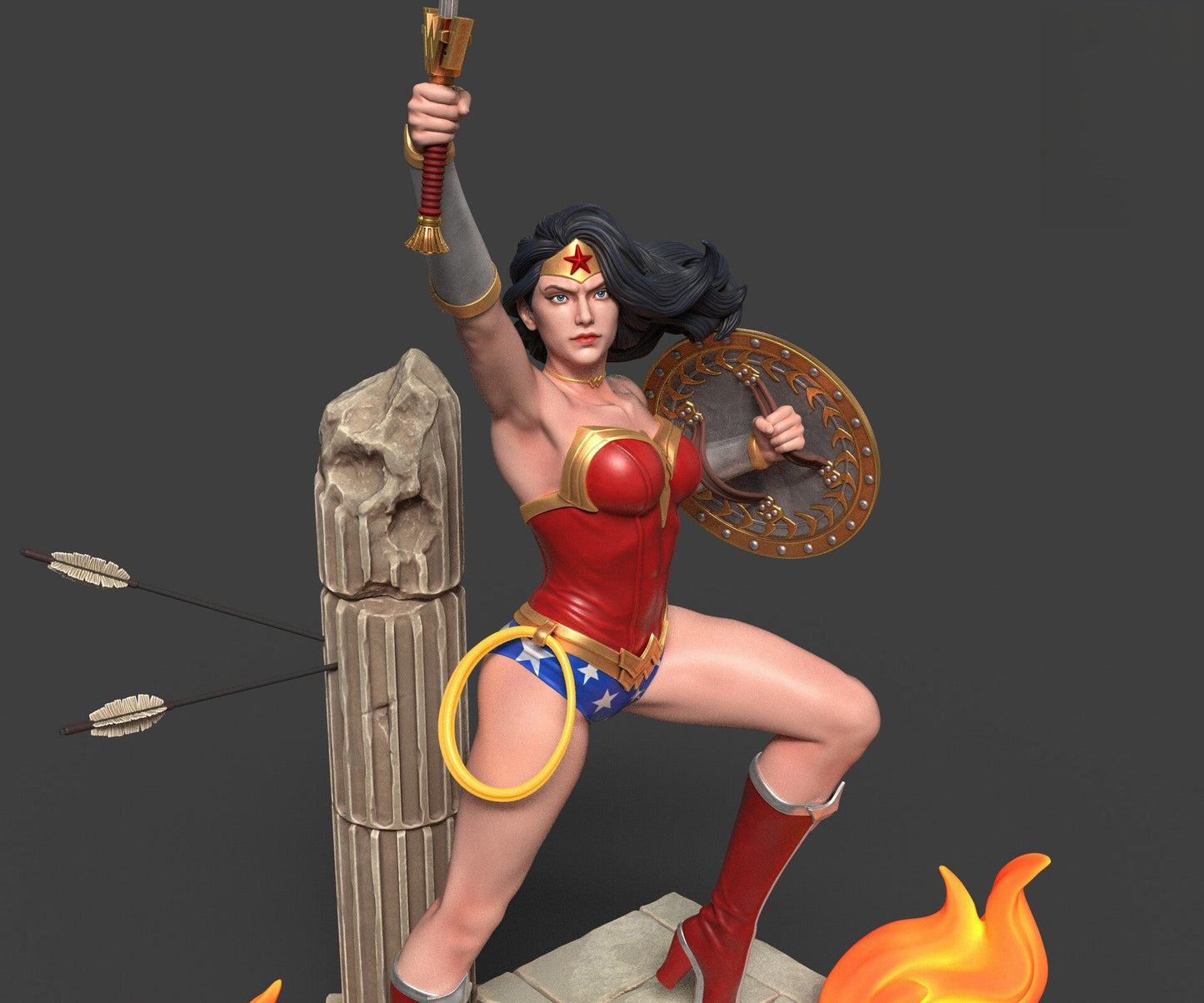 1469 Wonder Woman - DC Comics - STL 3D Print Files - 3D Printed Garage Kit ガレージキット Resin Model Scale Figure フィギュア